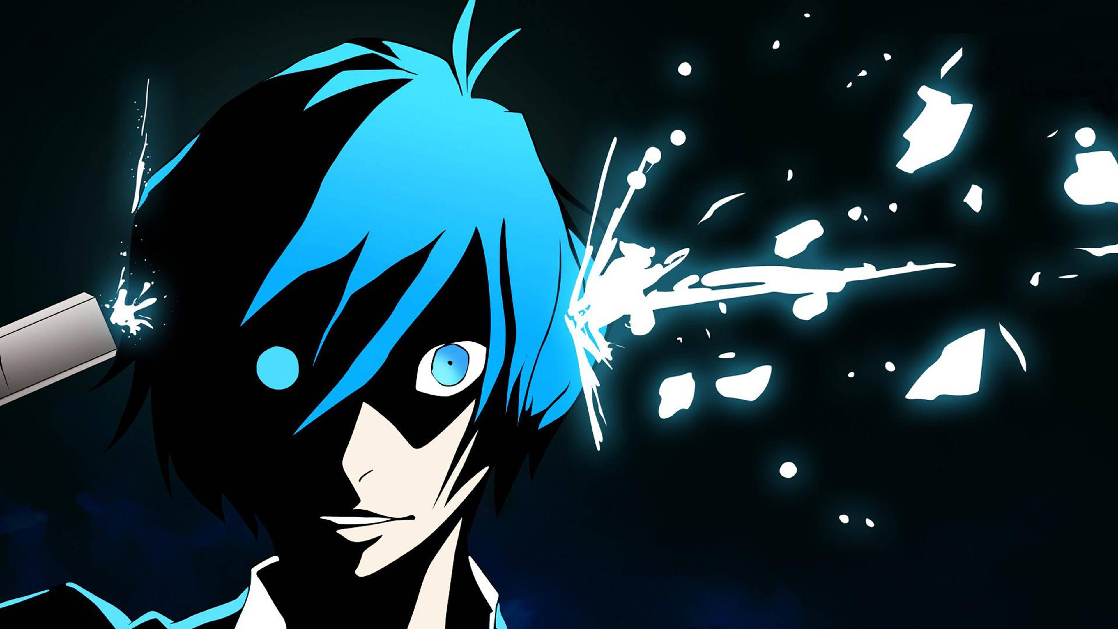 Kijana wa Anime Mwenye Huzuni Akijipiga Risasi 4K Picha ya Ukuta