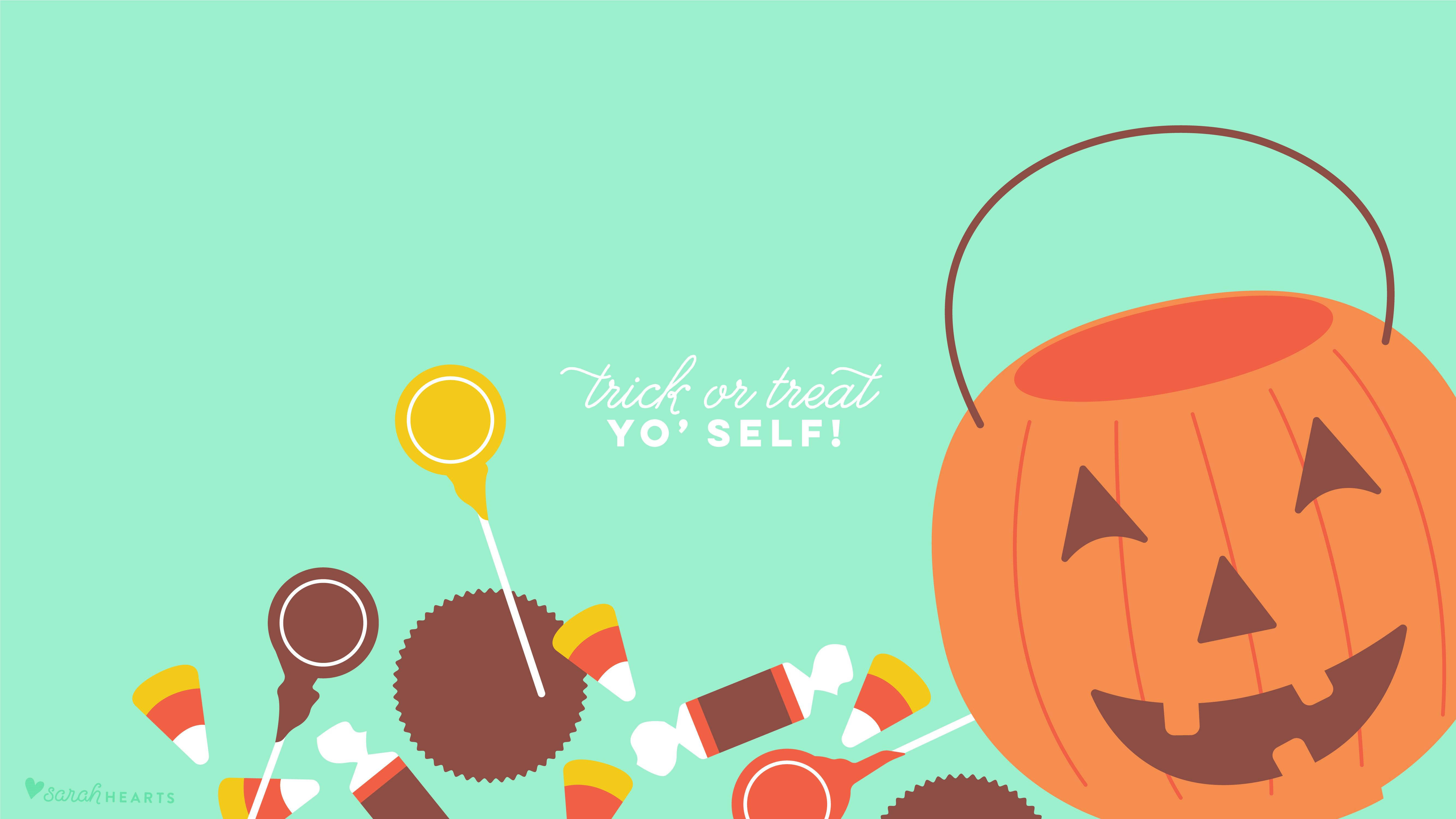 Kikapu Cha Pipi Cha Maboga Cha Halloween Cha Kupendeza Picha ya Ukuta