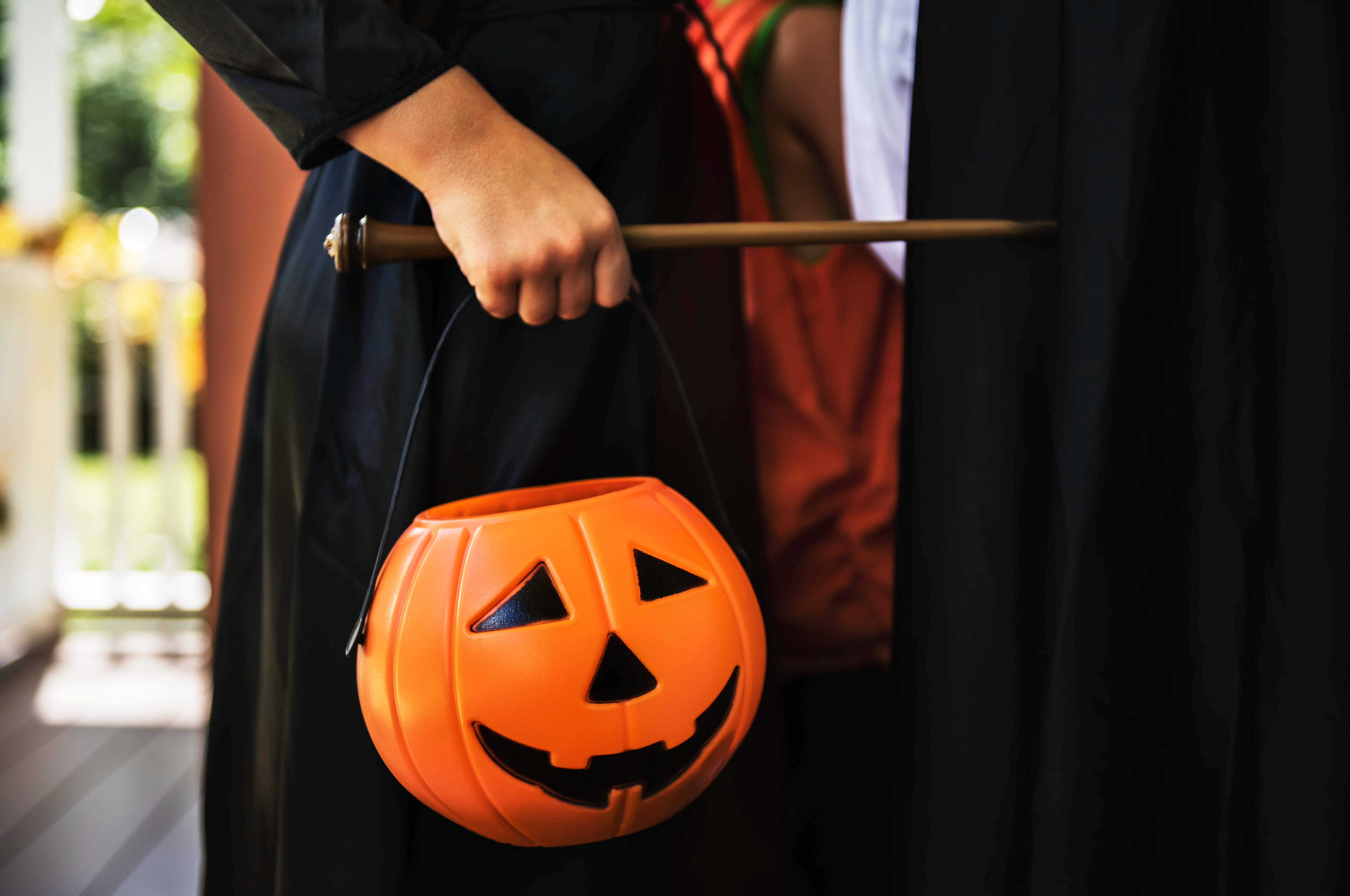 Kikapu Tamu cha Jack O' Lantern cha Halloween Picha ya Ukuta