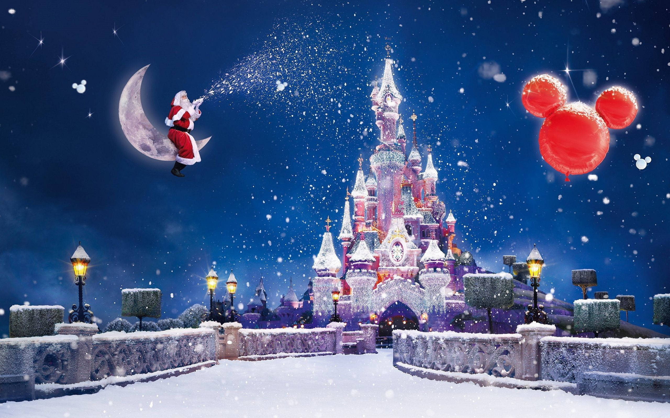 Kikaratasi cha Meza cha Krismasi Disneyland Paris Picha ya Ukuta