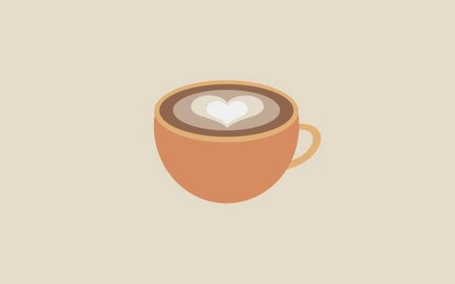 Kikombe Cha Cappuccino Cha Urembo Rahisi Picha ya Ukuta