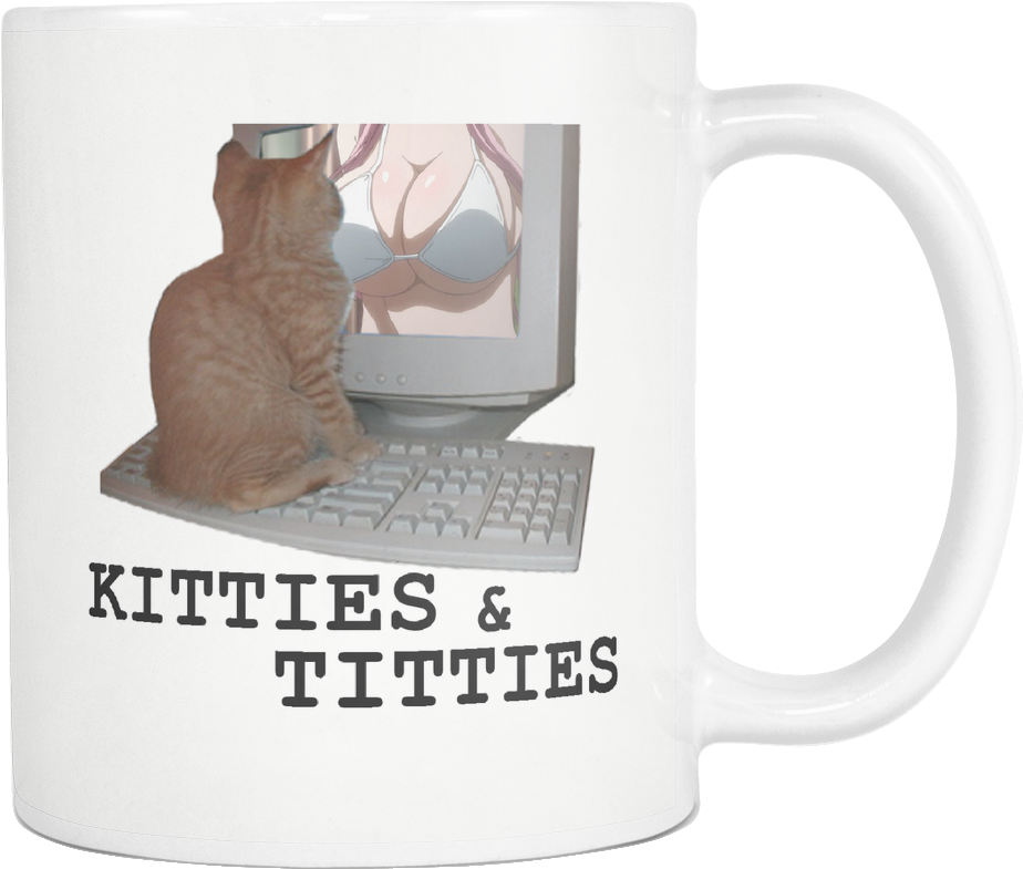 Kikombe cha Kitties na Titties Picha ya Ukuta