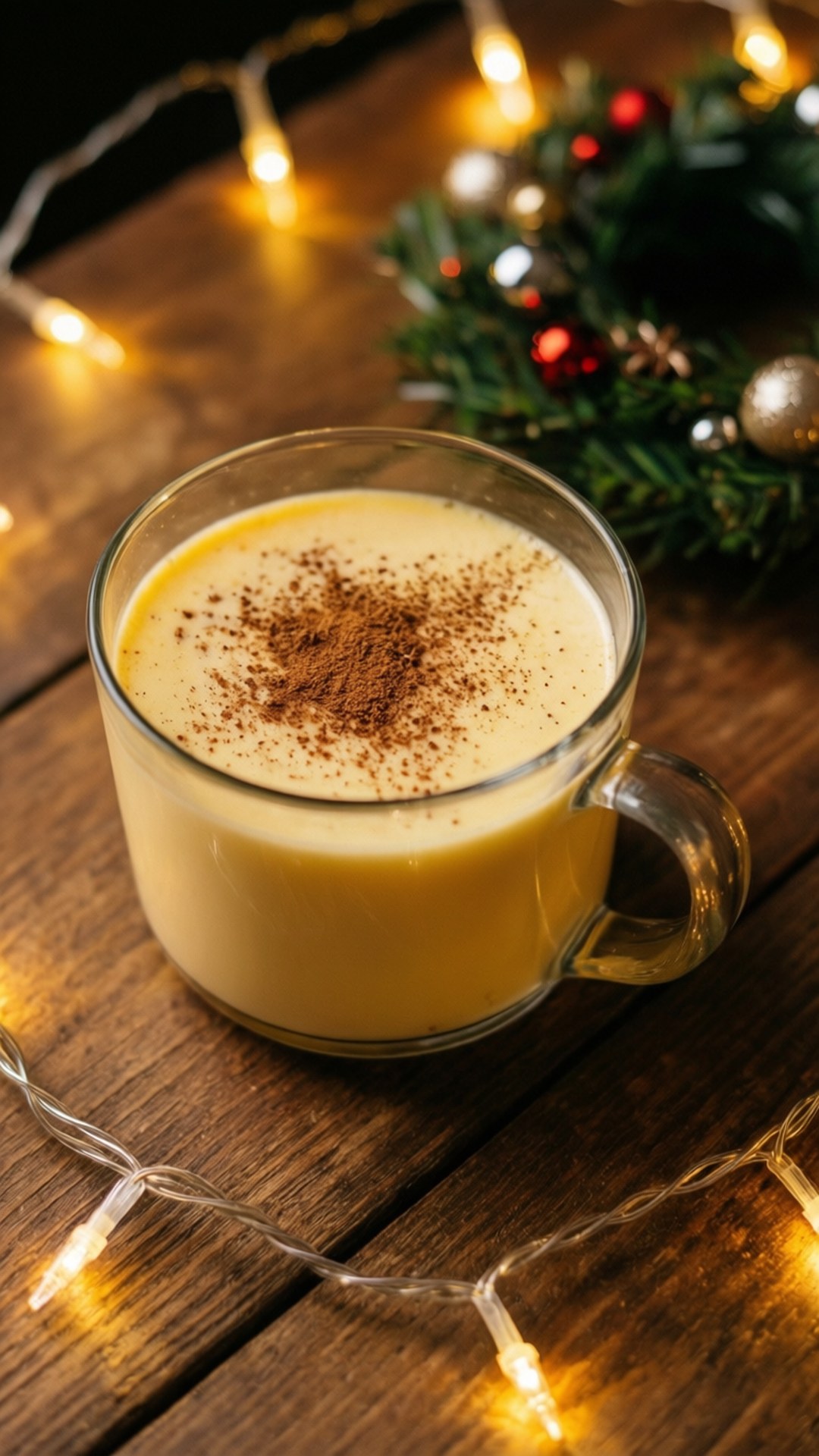 Kikombe cha Krismasi cha Eggnog Picha ya Ukuta