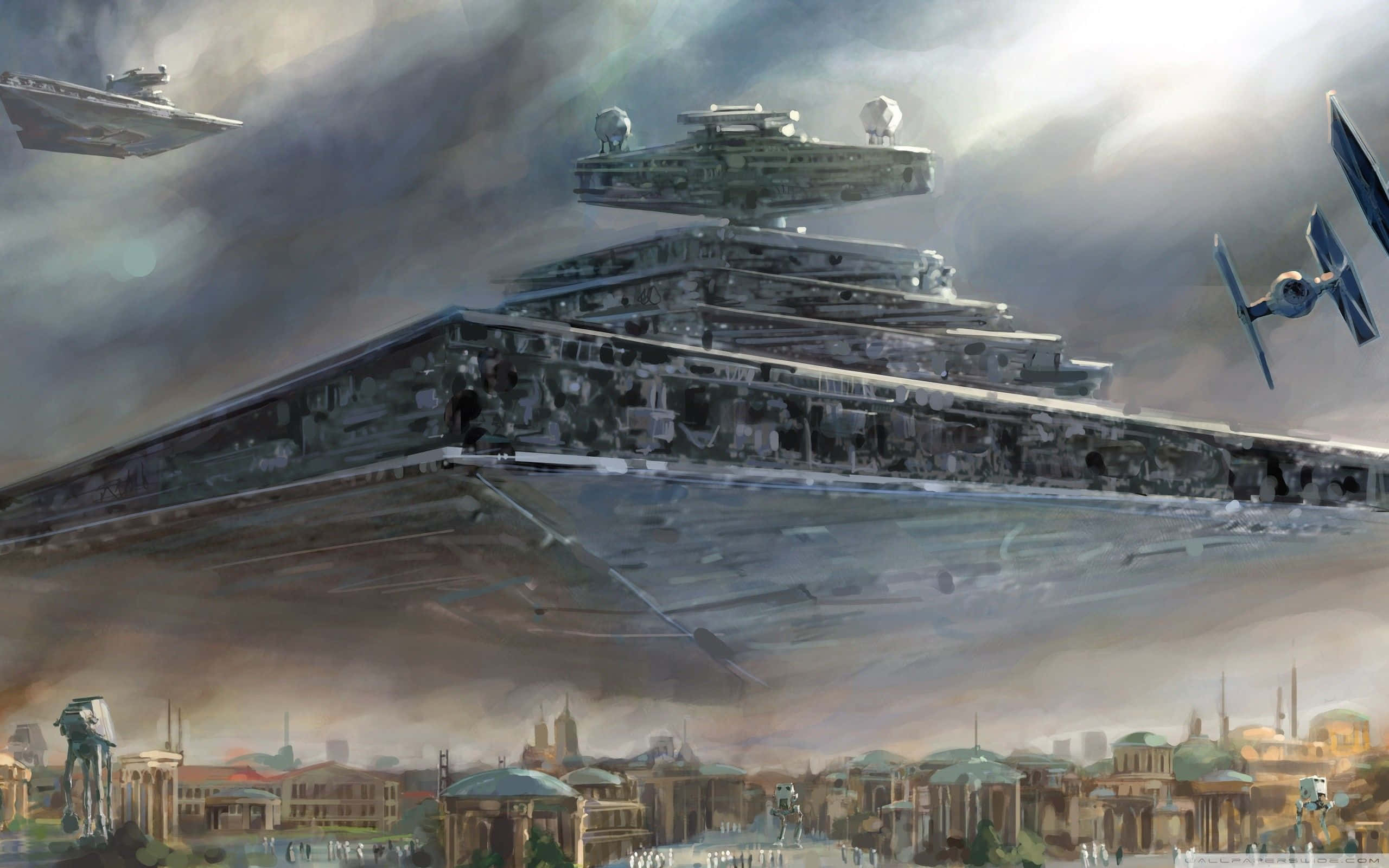 Kikosi cha Kifalme na Mwendo wa Star Destroyer Picha ya Ukuta