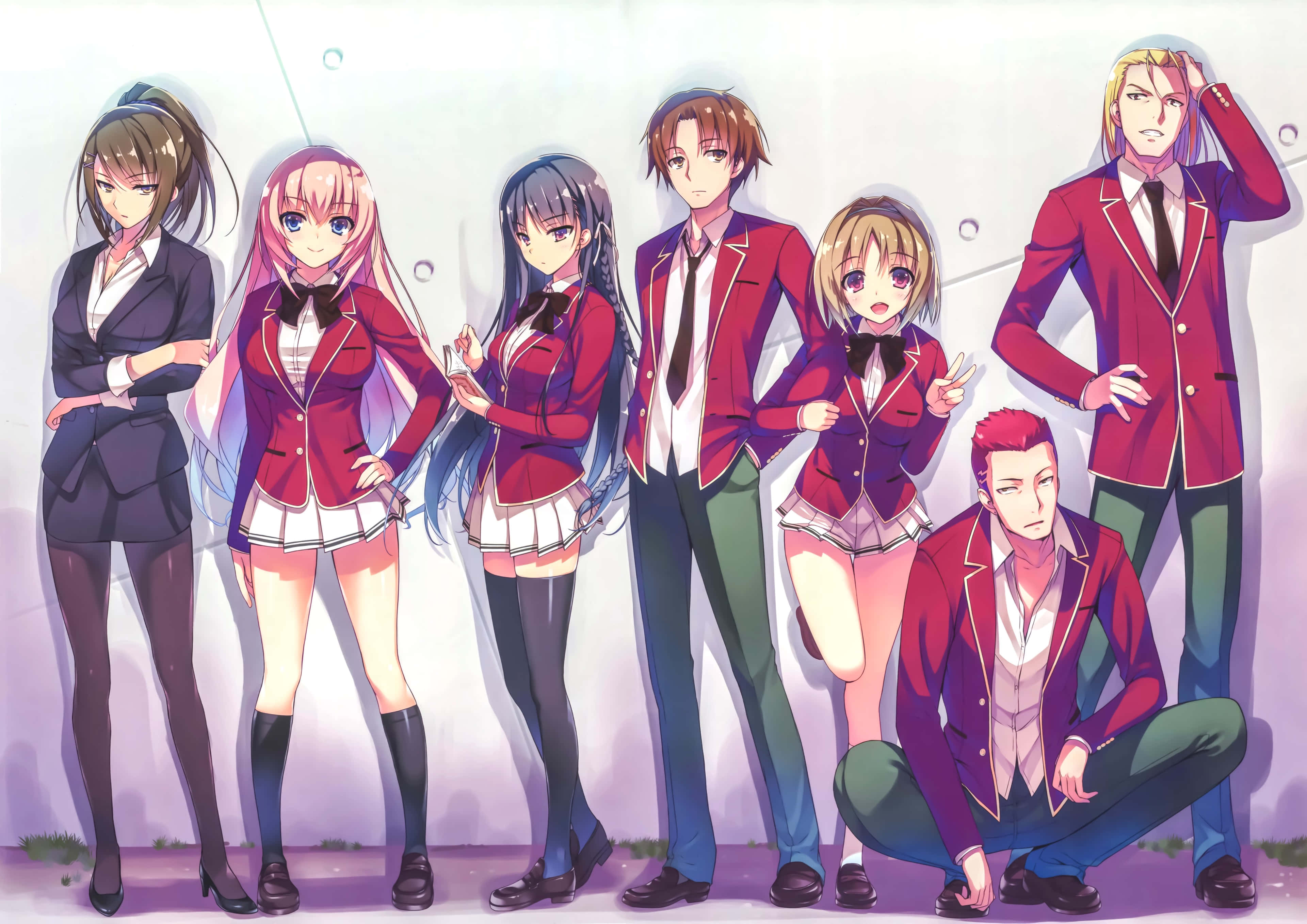 Kikundi cha Anime cha Classroom Elite Picha ya Ukuta