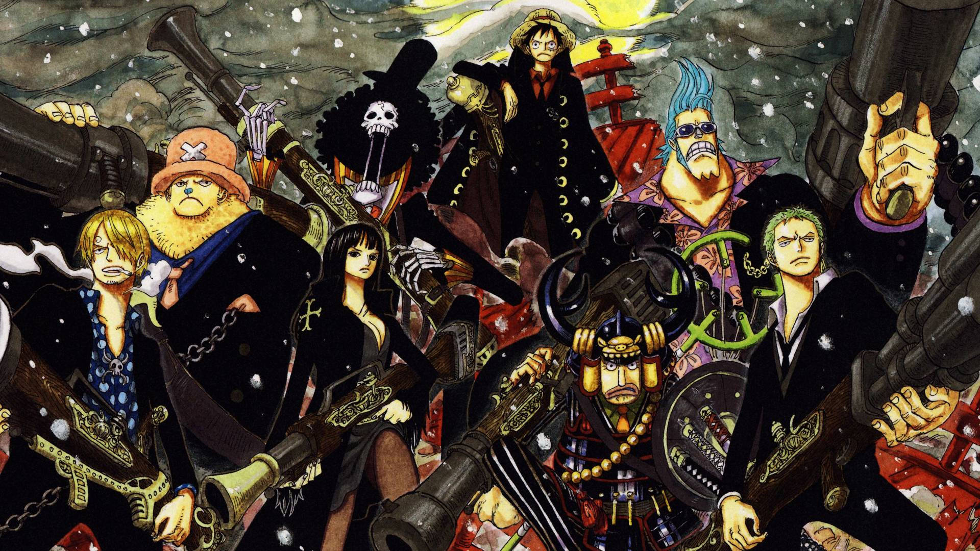 Kikundi cha Hadithi cha Straw Hat cha One Piece Picha ya Ukuta
