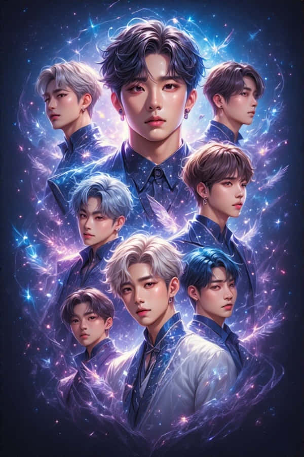 Kikundi cha K-pop cha Fantasia Halisi Picha ya Ukuta