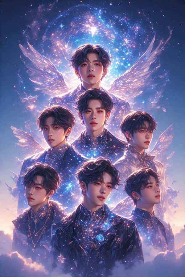 Kikundi cha K-pop cha Fantasia na Uhalisia Picha ya Ukuta