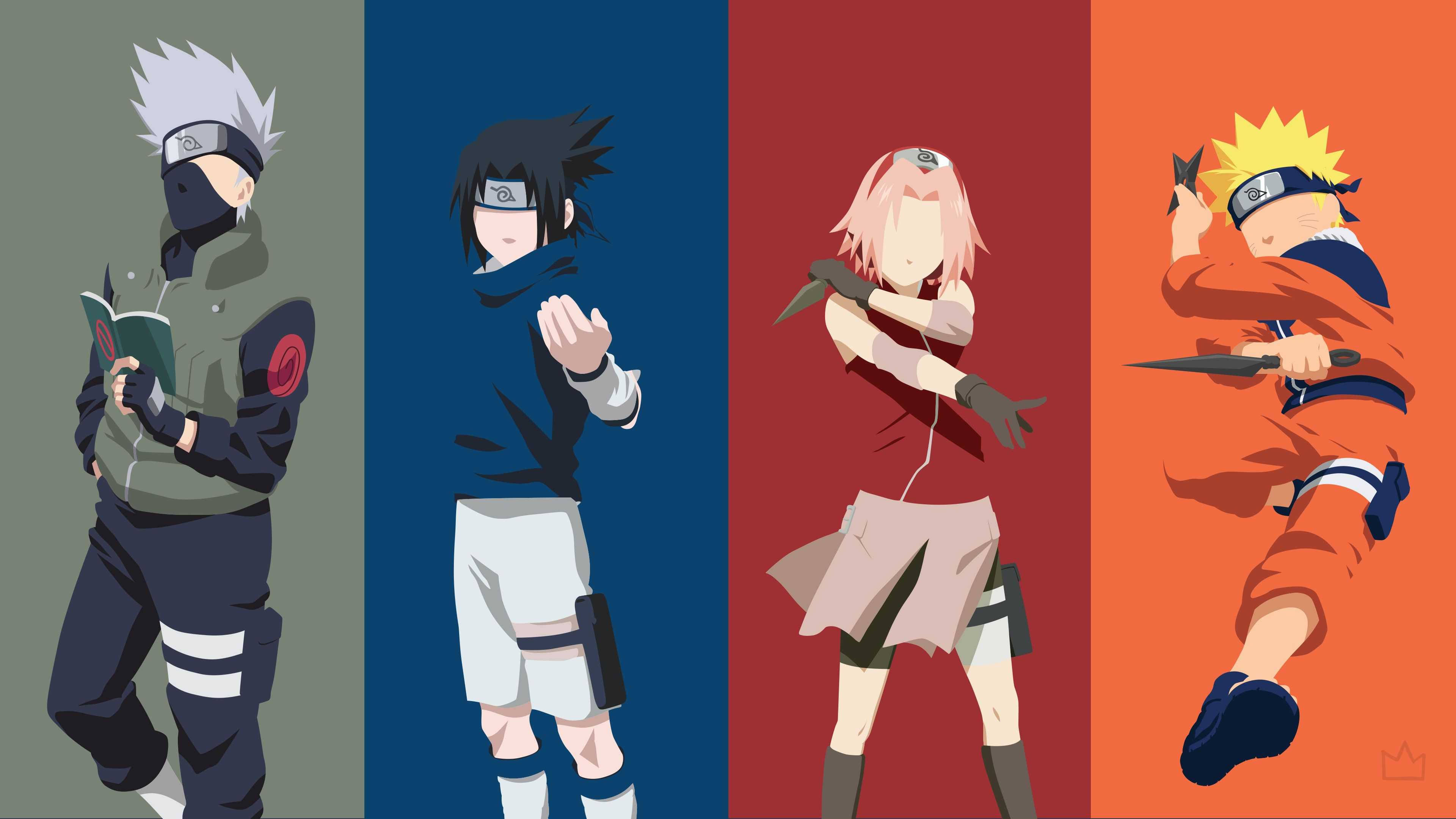 Kikundi cha Naruto Timu ya 7 Kidogo Picha ya Ukuta