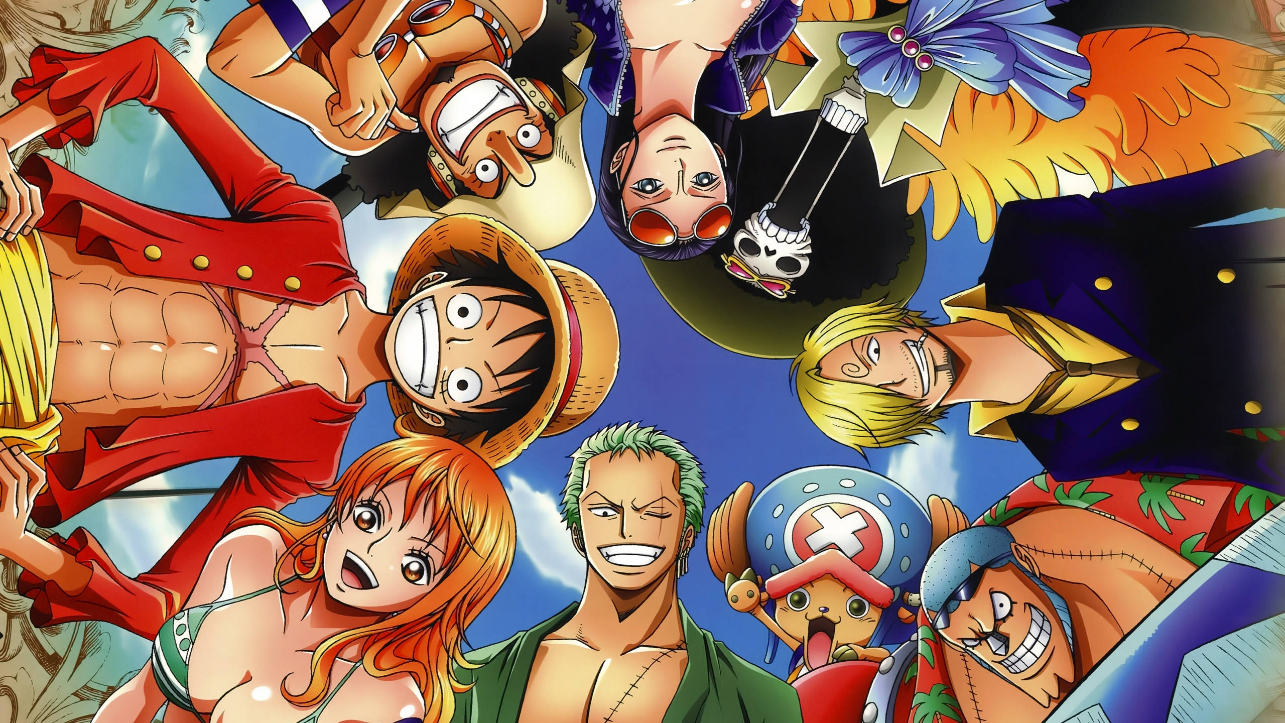 Kikundi cha Straw Hats One Piece Kompyuta Picha ya Ukuta