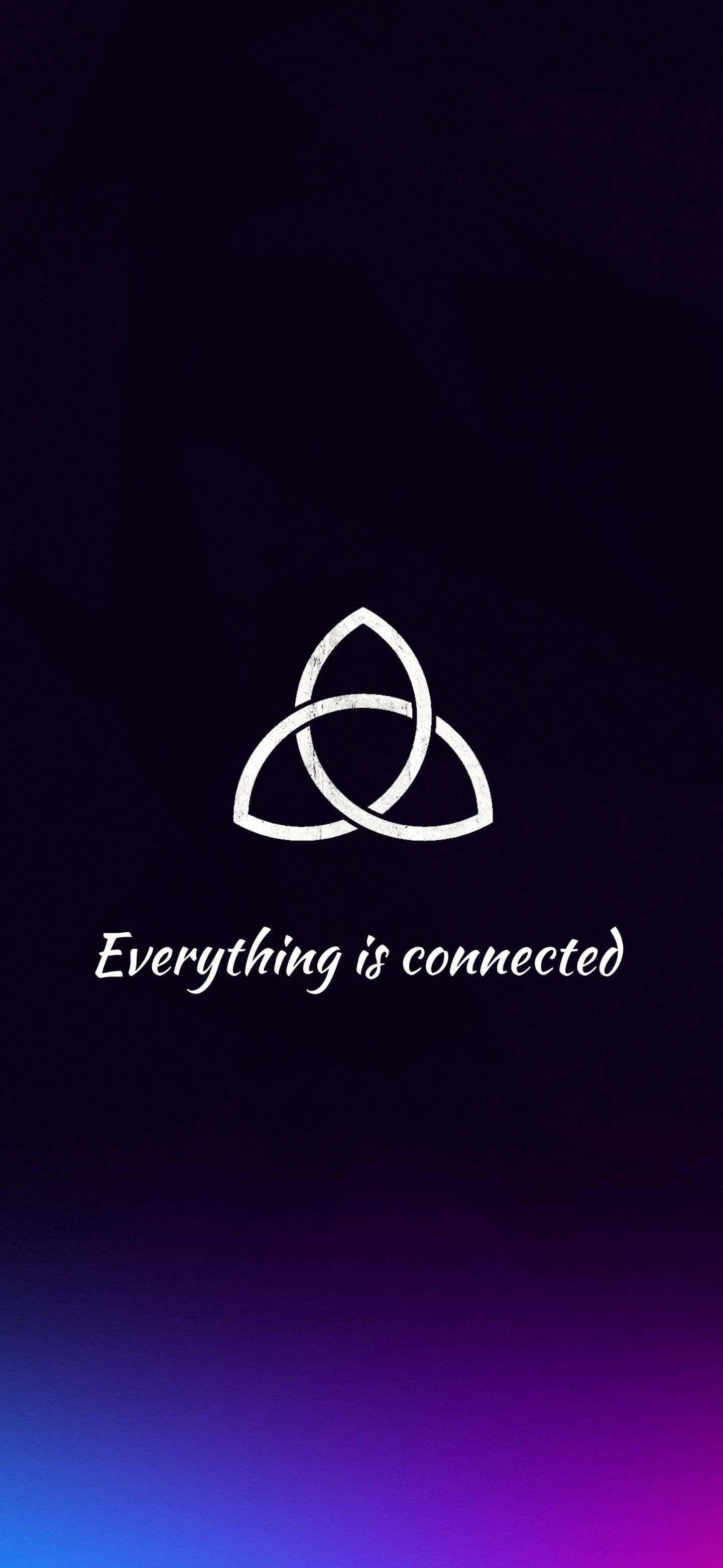 Kila Kitu Inaungana na Simboli ya Triquetra Picha ya Ukuta