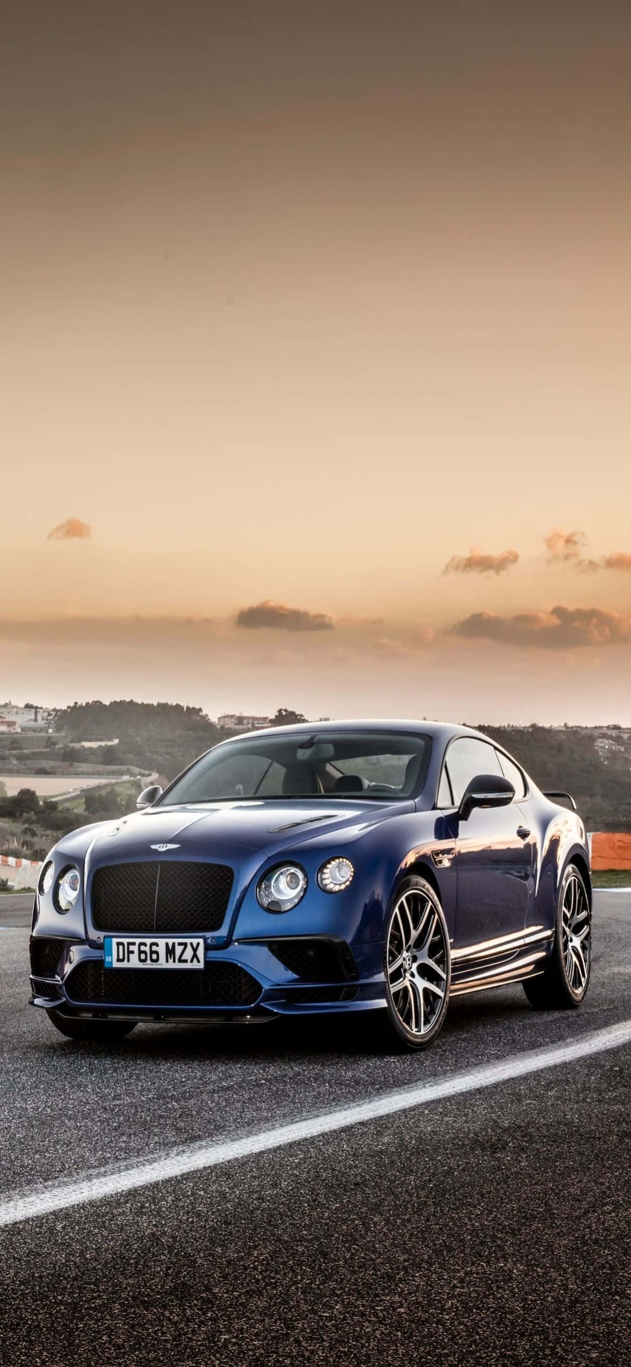 Kilele cha luksuri kama wallpaper ya nyuma - iPhone XS Max na Bentley Picha ya Ukuta
