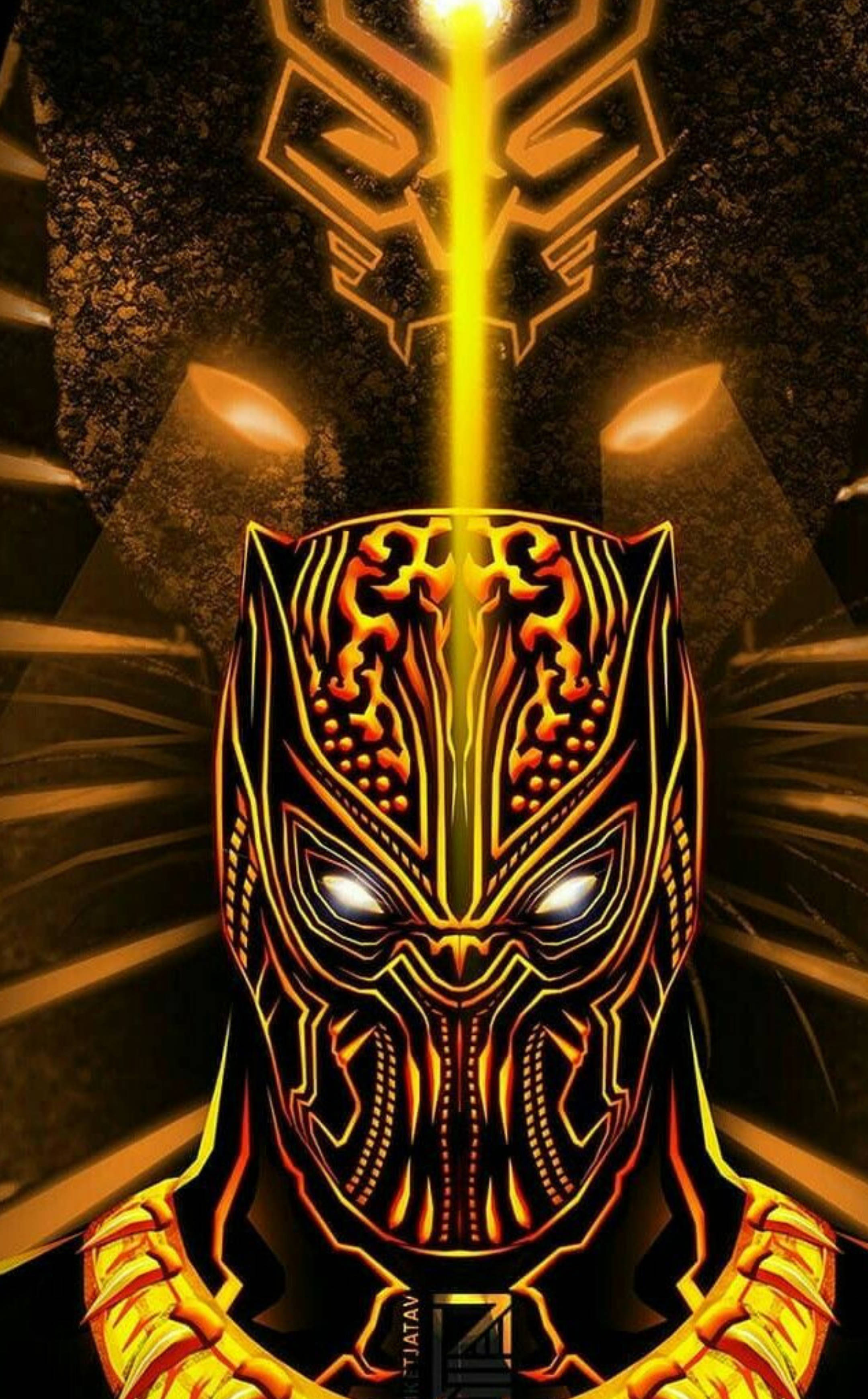 Killmonger Jaguar Art Picha ya Ukuta