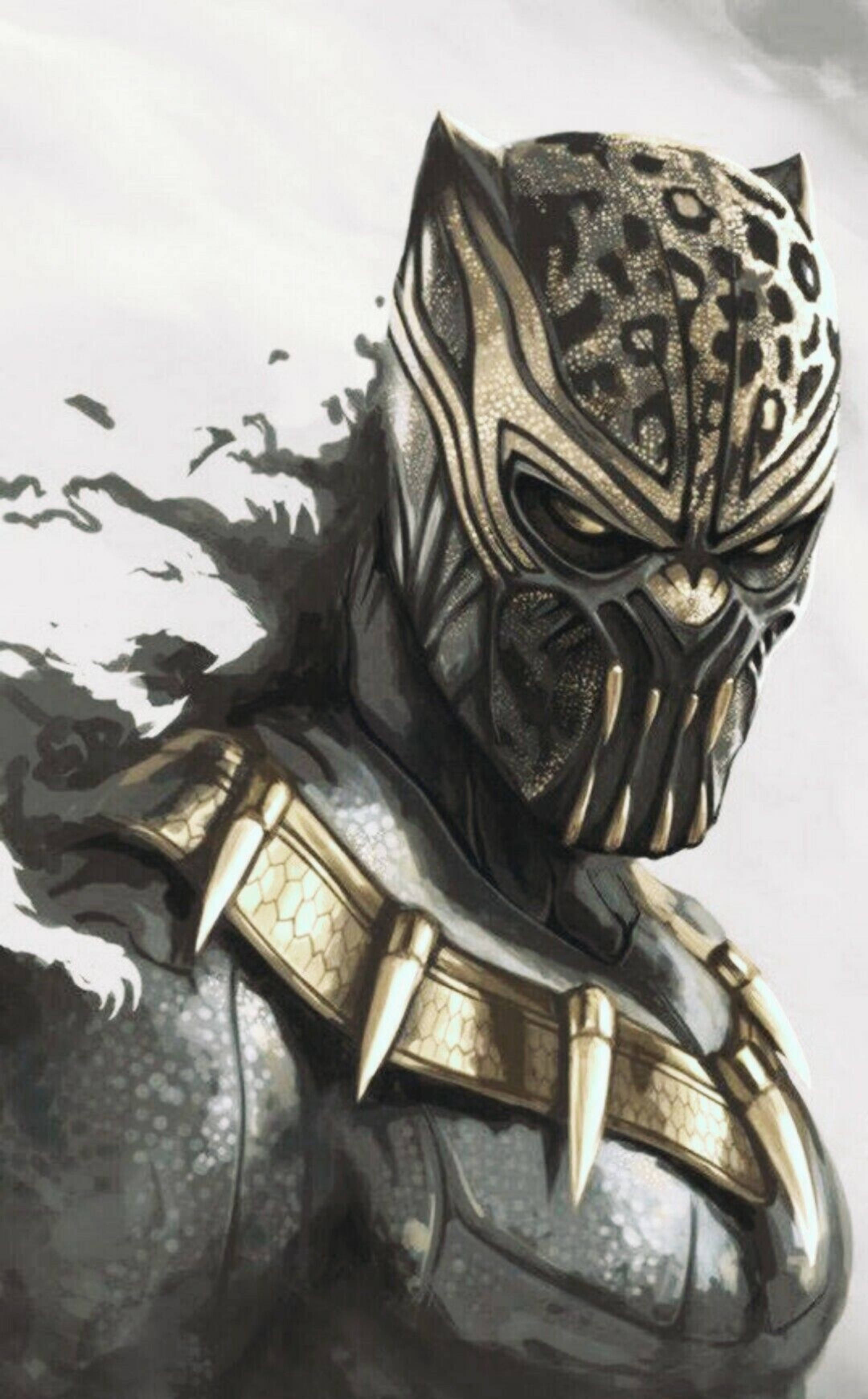Killmonger Maski ya Jaguar Picha ya Ukuta