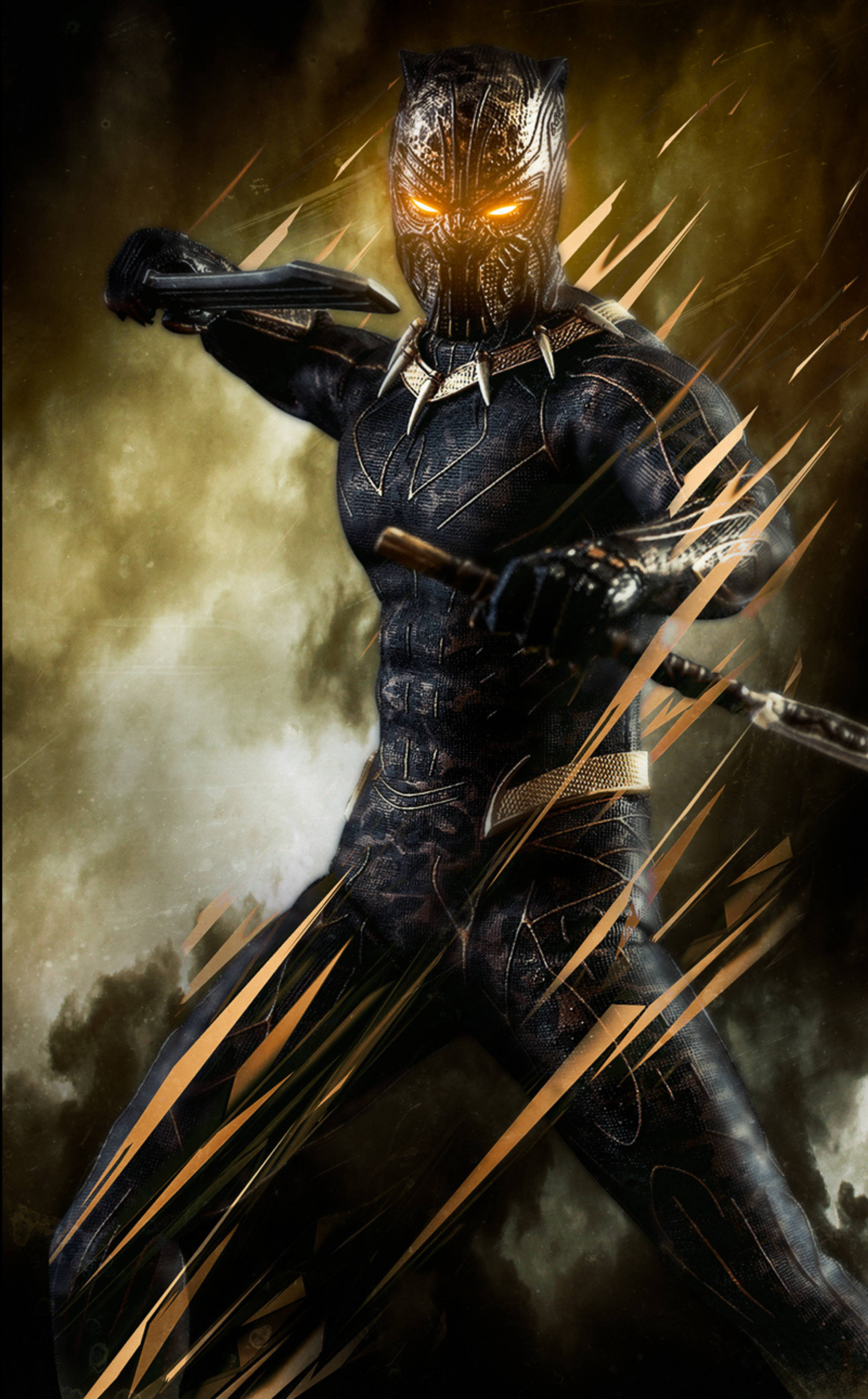 Killmonger Mwenye Macho ya Moto Picha ya Ukuta