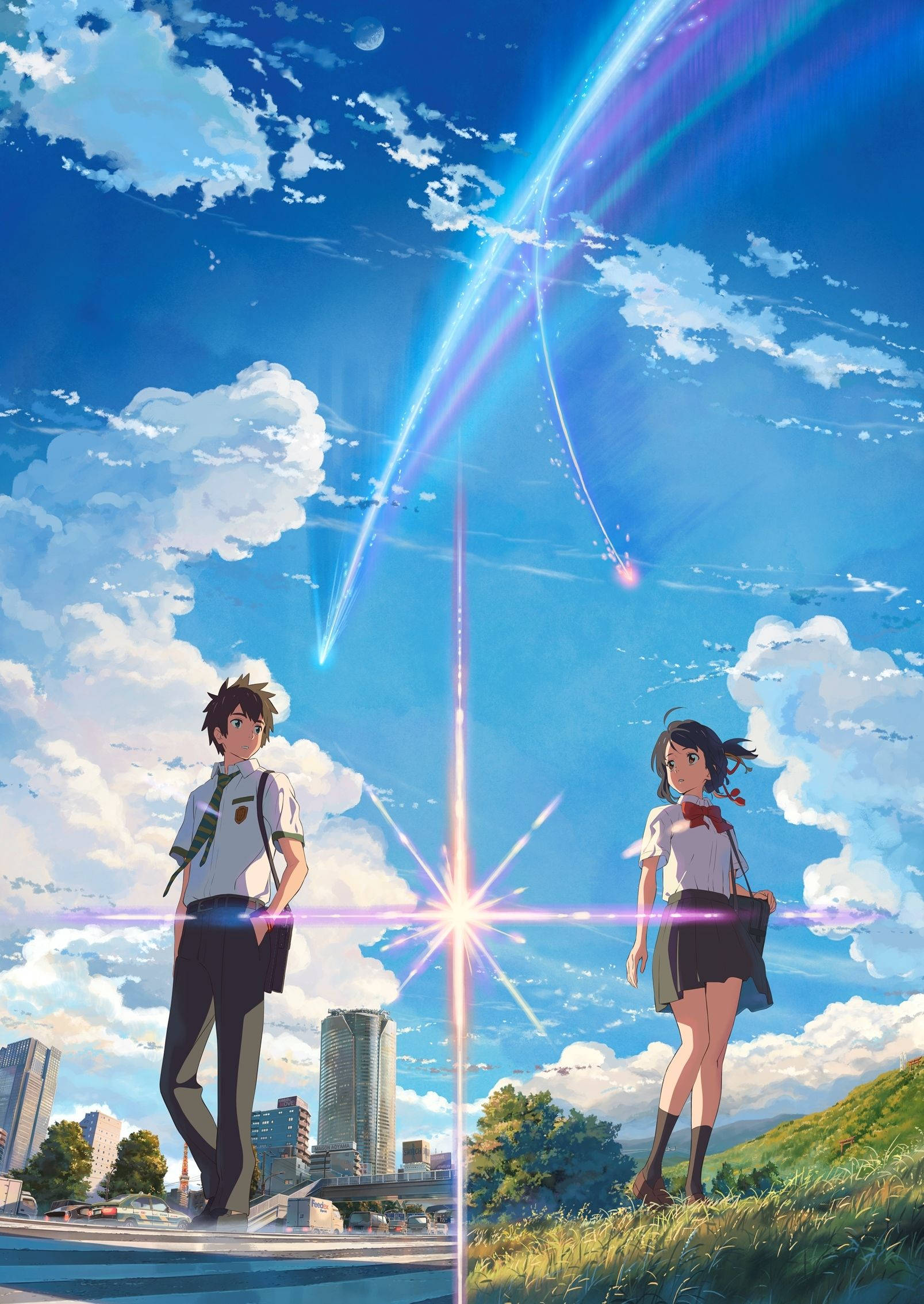 Kimi No Na Wa Taki and Mitsuha Picha ya Ukuta