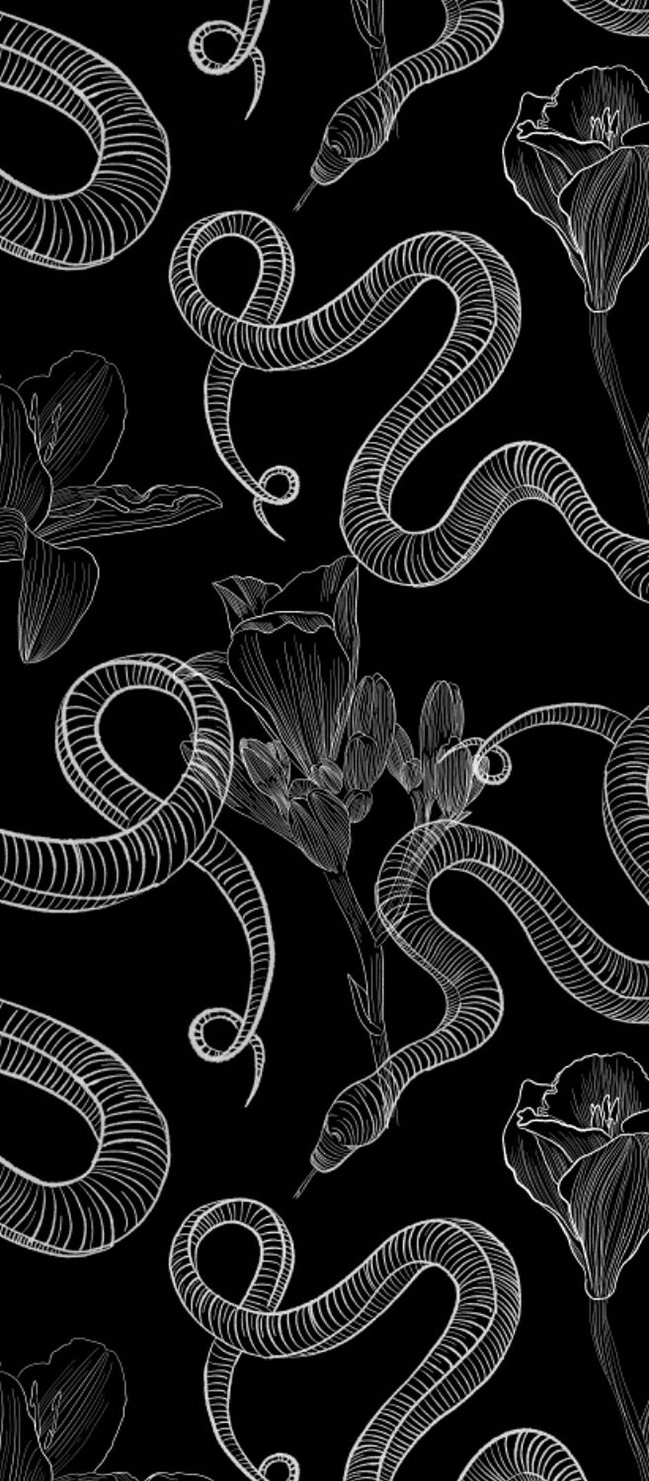 King Cobra Pattern Picha ya Ukuta
