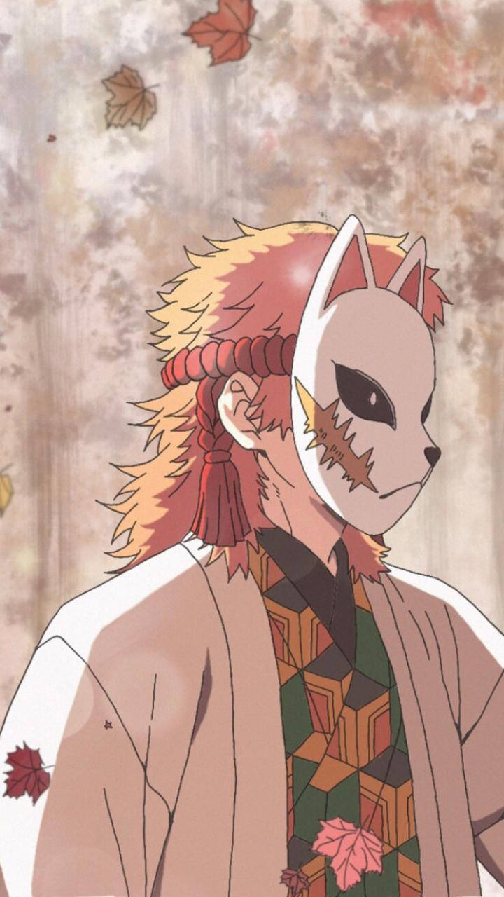 Kinyago cha Pasteli cha Sabito cha Demon Slayer Picha ya Ukuta