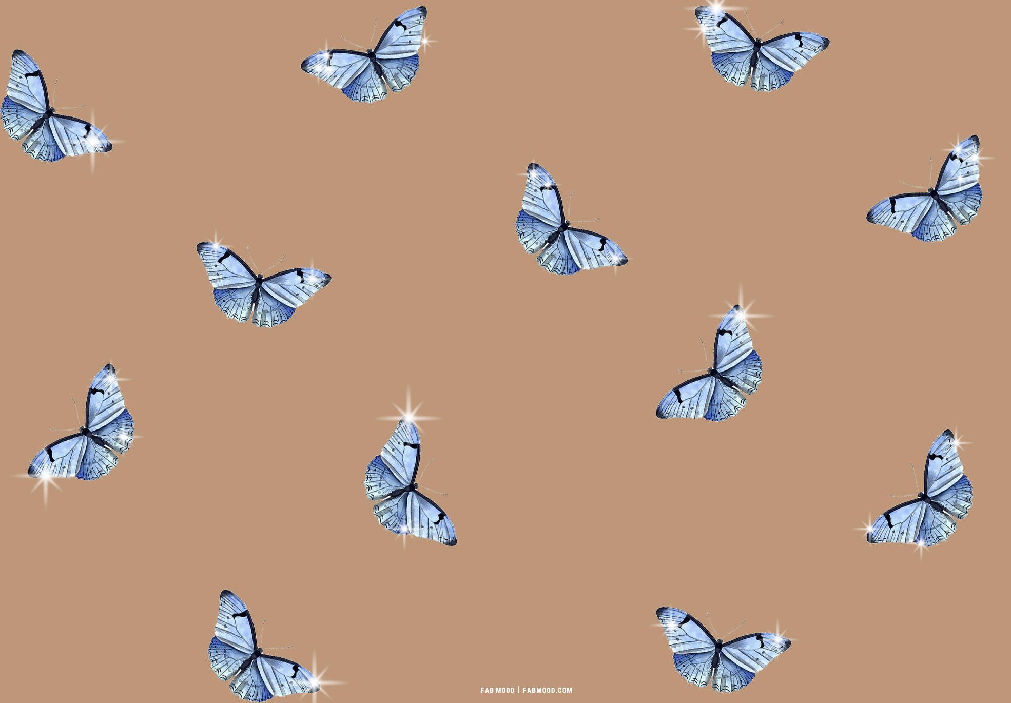 Kipepeo Aesthetic Mbawa Zinazong'aa Picha ya Ukuta