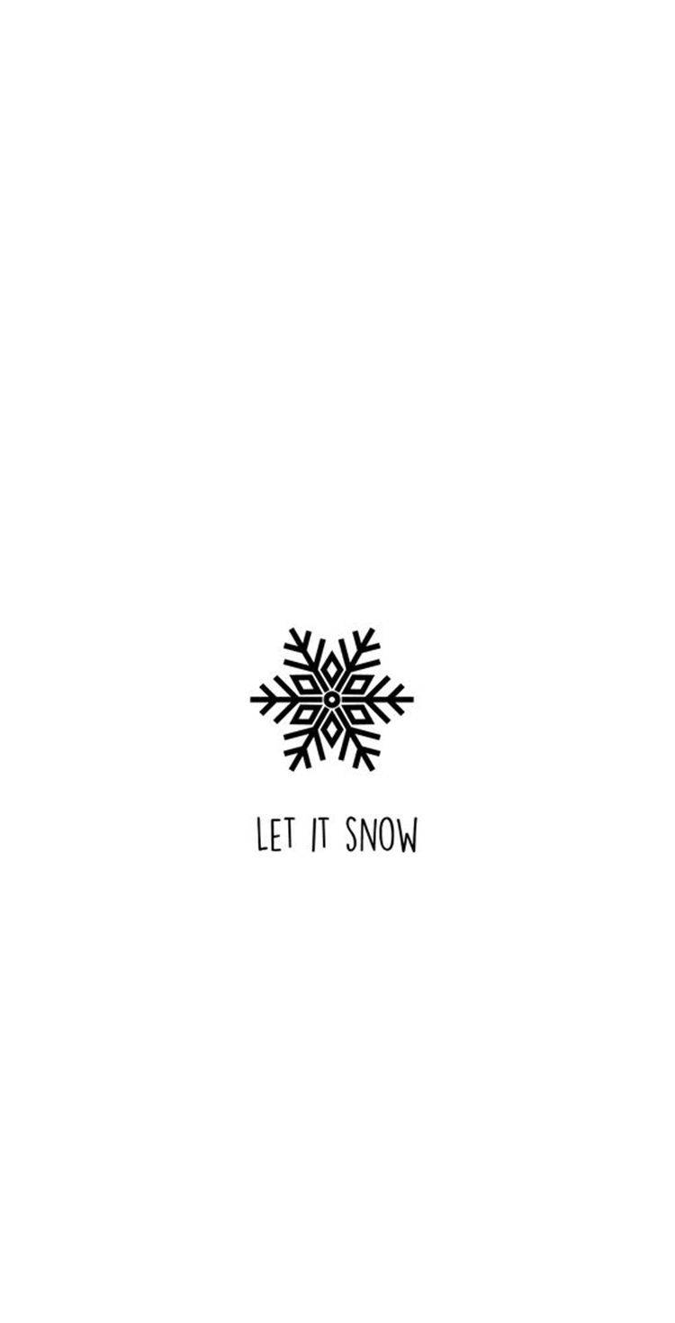 Kipindi cha Krismasi Rahisi na Tamu cha iPhone Let It Snow Picha ya Ukuta