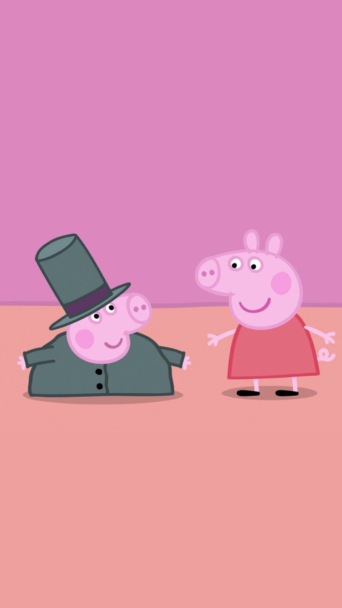 Kipindi cha Kuvalia cha Peppa Pig kwa iPhone Picha ya Ukuta