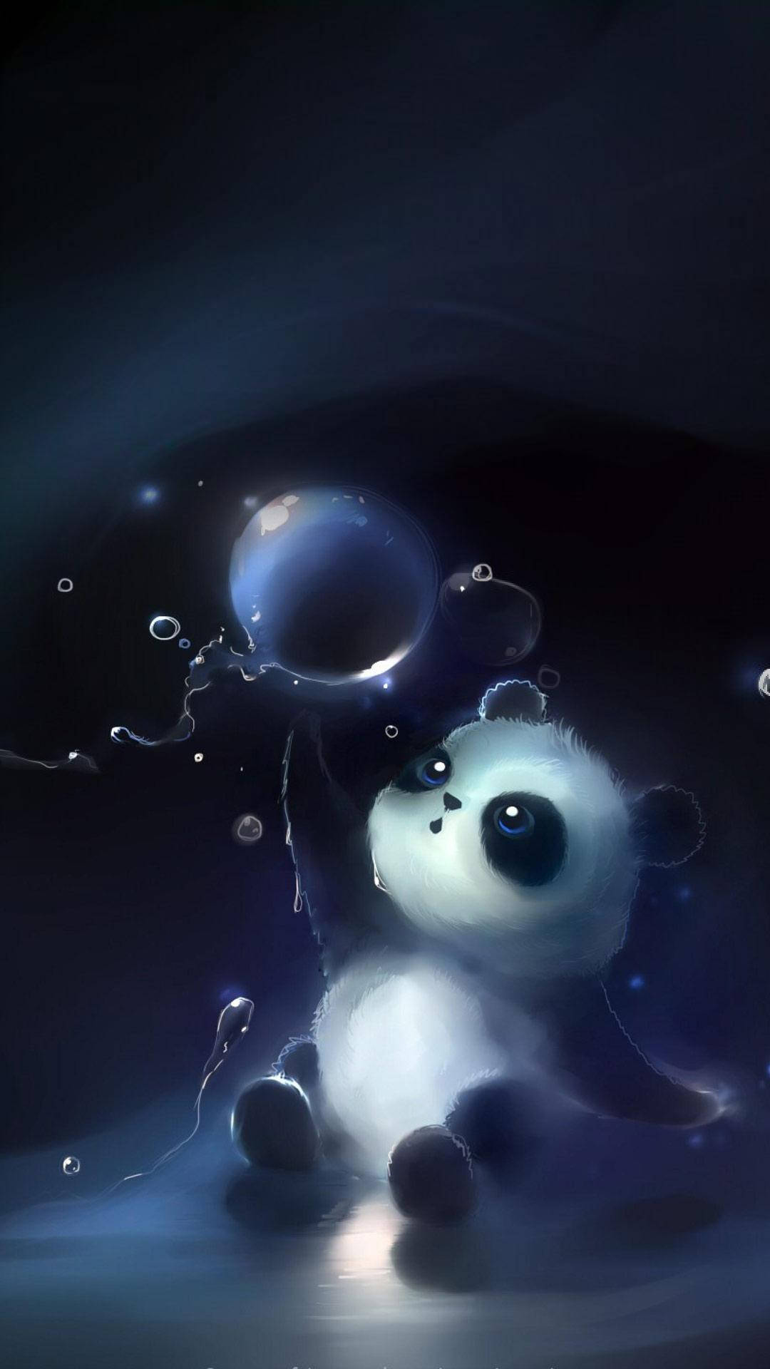 Kipochi cha Simu cha Panda cha 3D Kinachopendeza Picha ya Ukuta