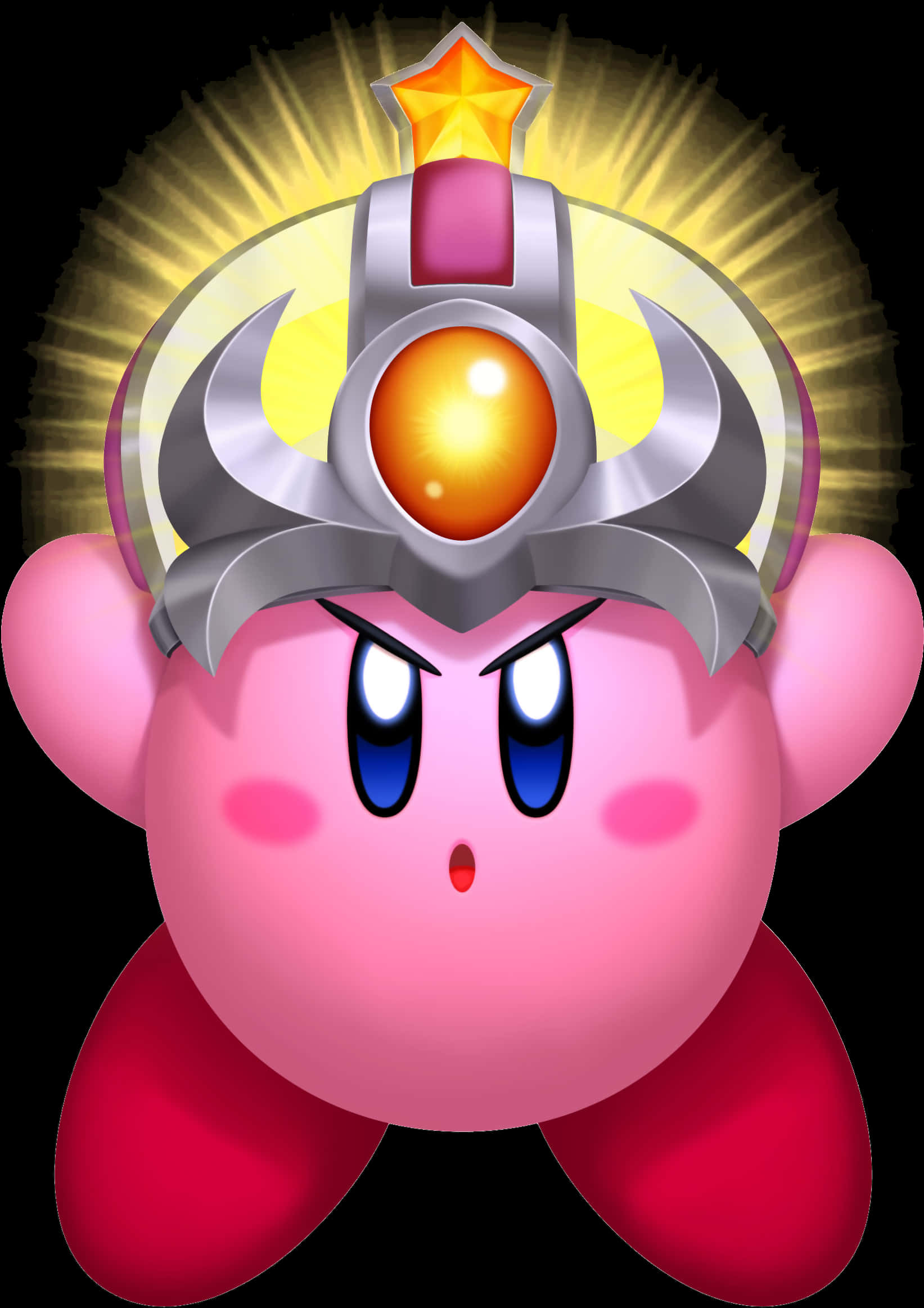 Kirby akiwa na Kofia ya Fimbo ya Nyota Picha ya Ukuta