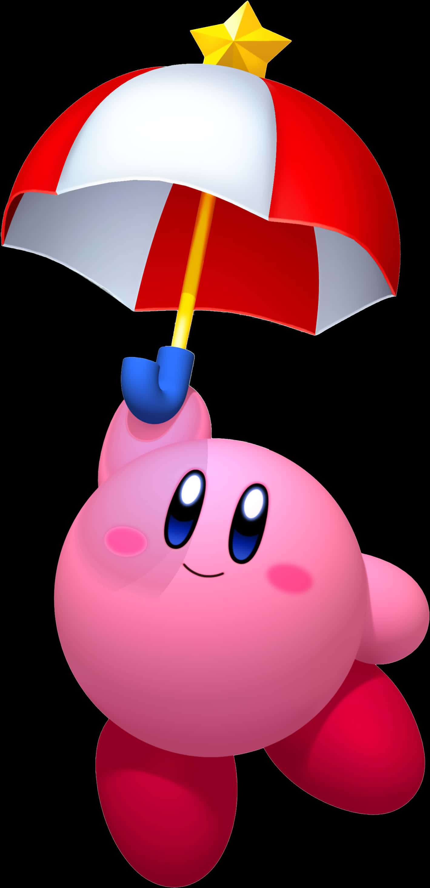 Kirby Akiwa na Mwavuli Picha ya Ukuta