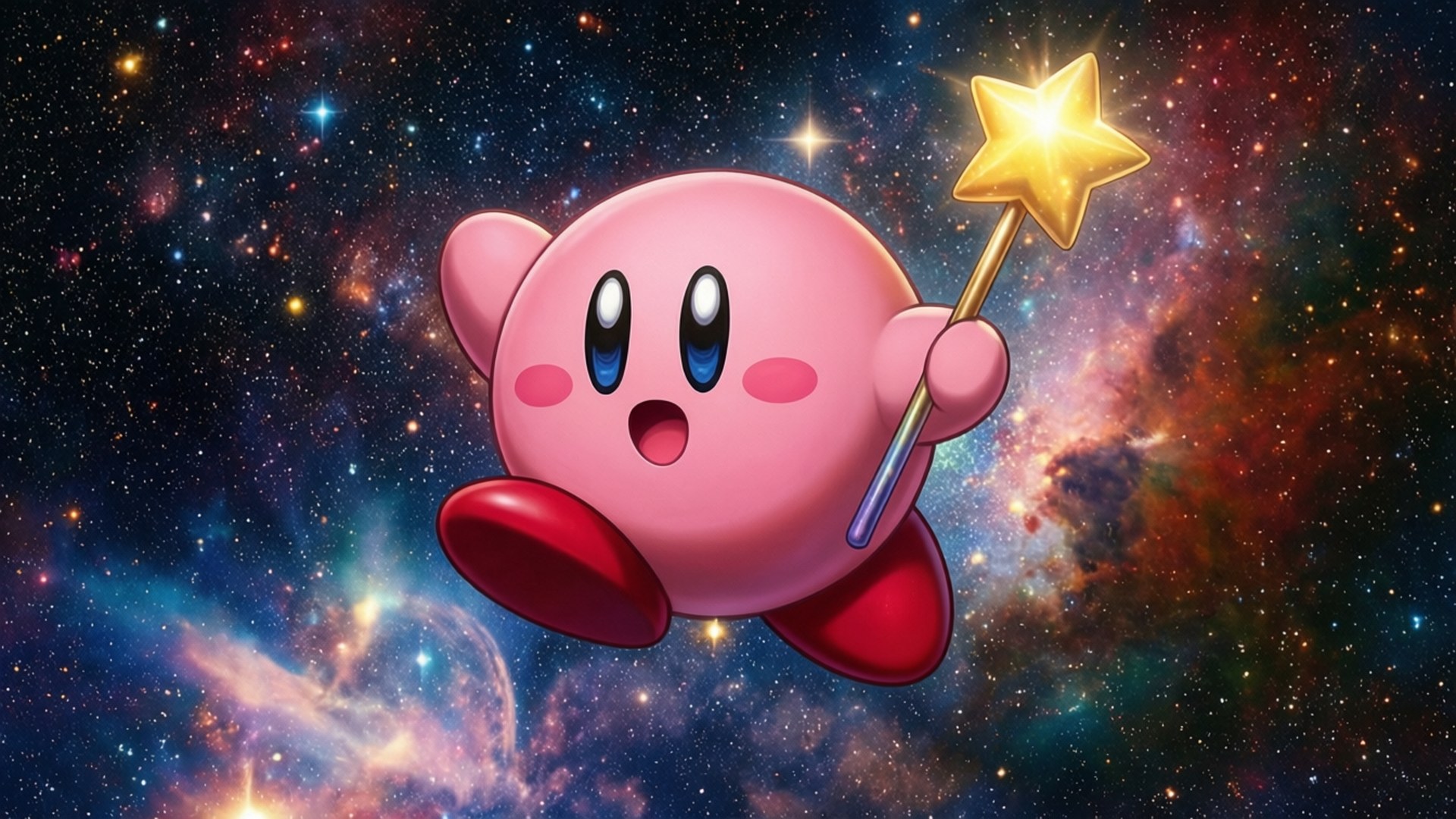 Kirby Anayepaa Nyota Picha ya Ukuta