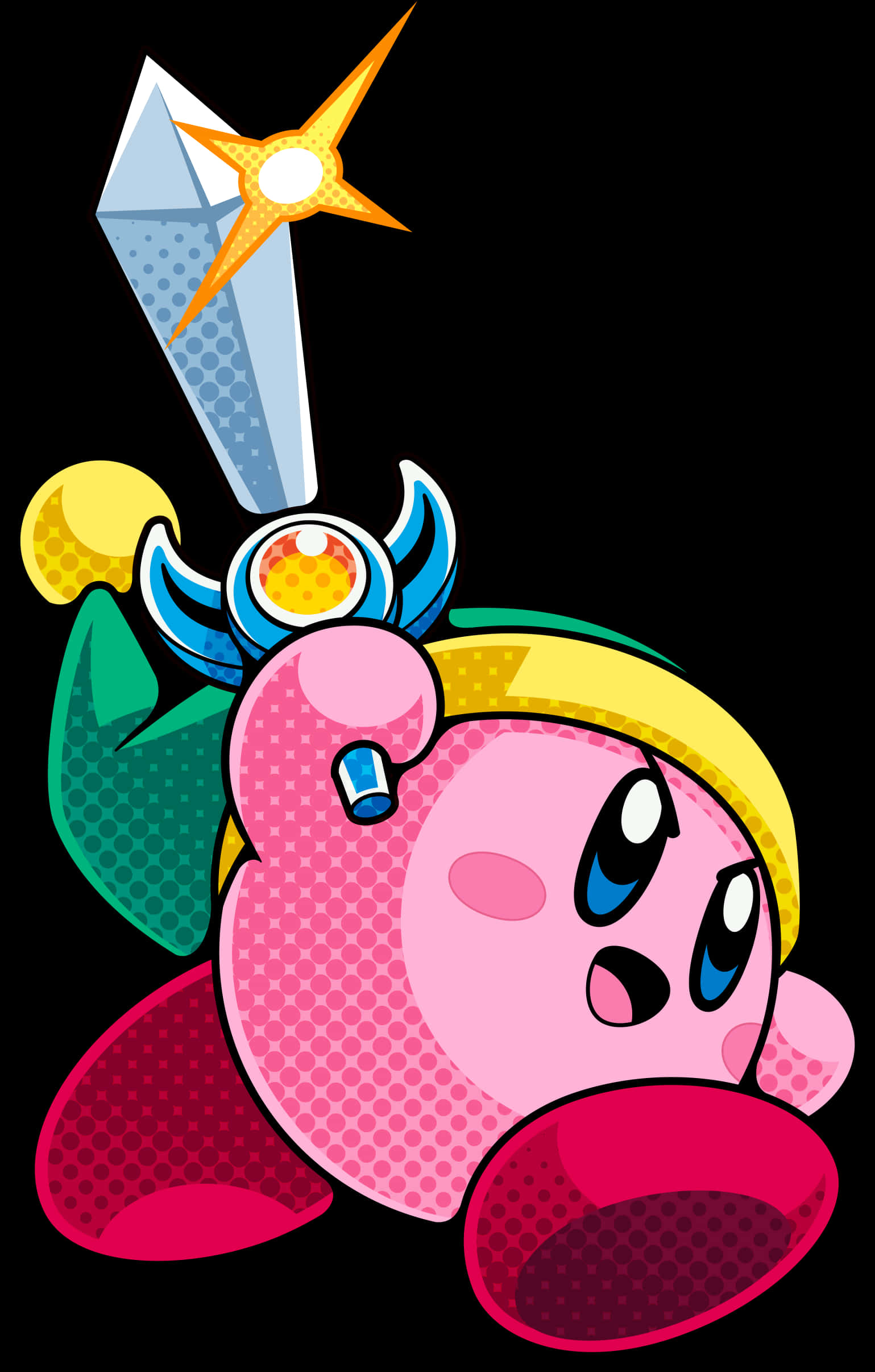 Kirby na Upanga Mchoro Picha ya Ukuta