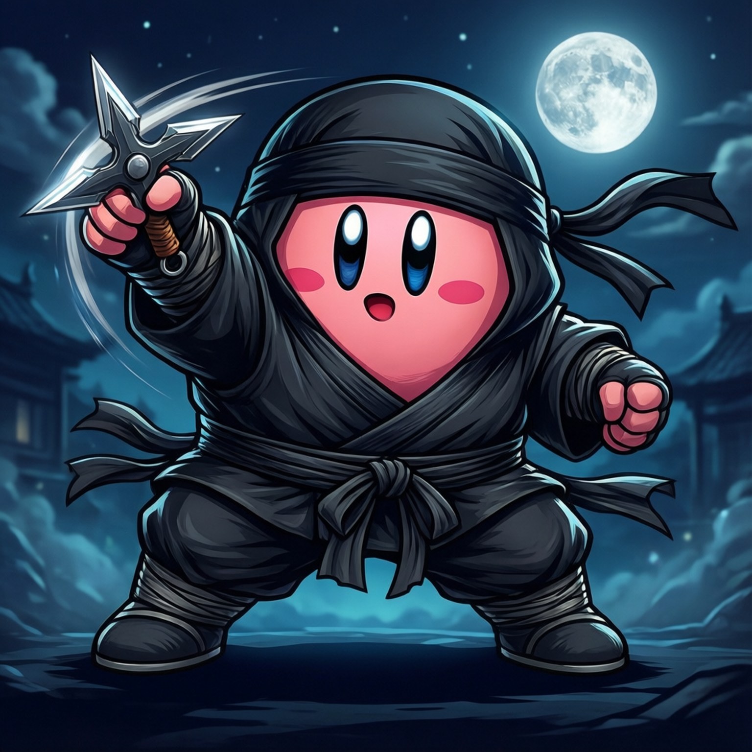 Kirby Ninja Picha ya Ukuta