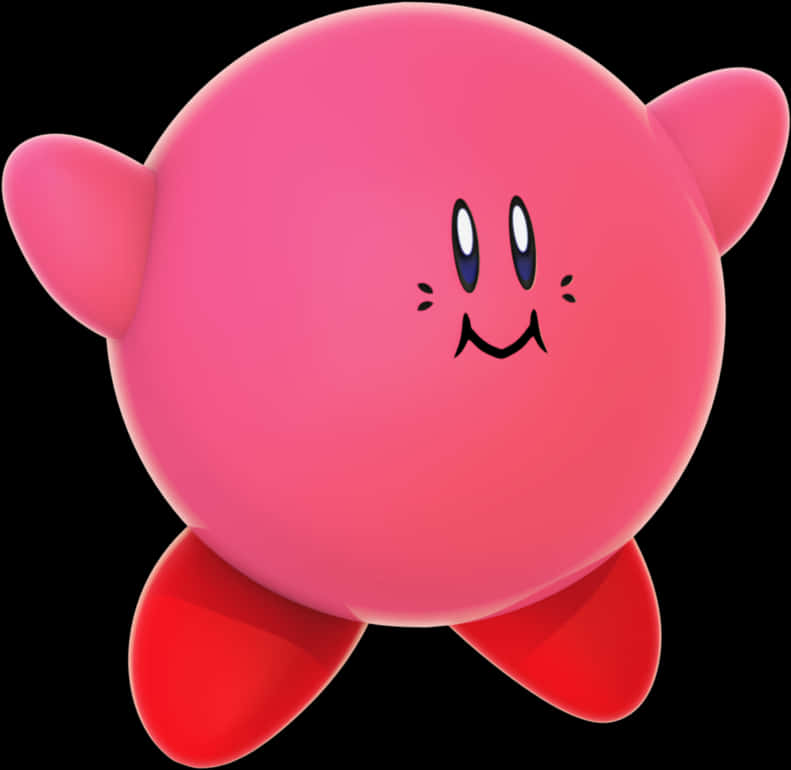 Kirby: Tabia Maarufu ya Rangi ya Pinki Picha ya Ukuta