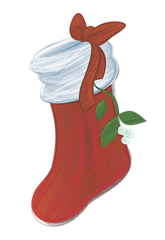 Kisasa cha Krismasi na Mistletoe na Bow Picha ya Ukuta