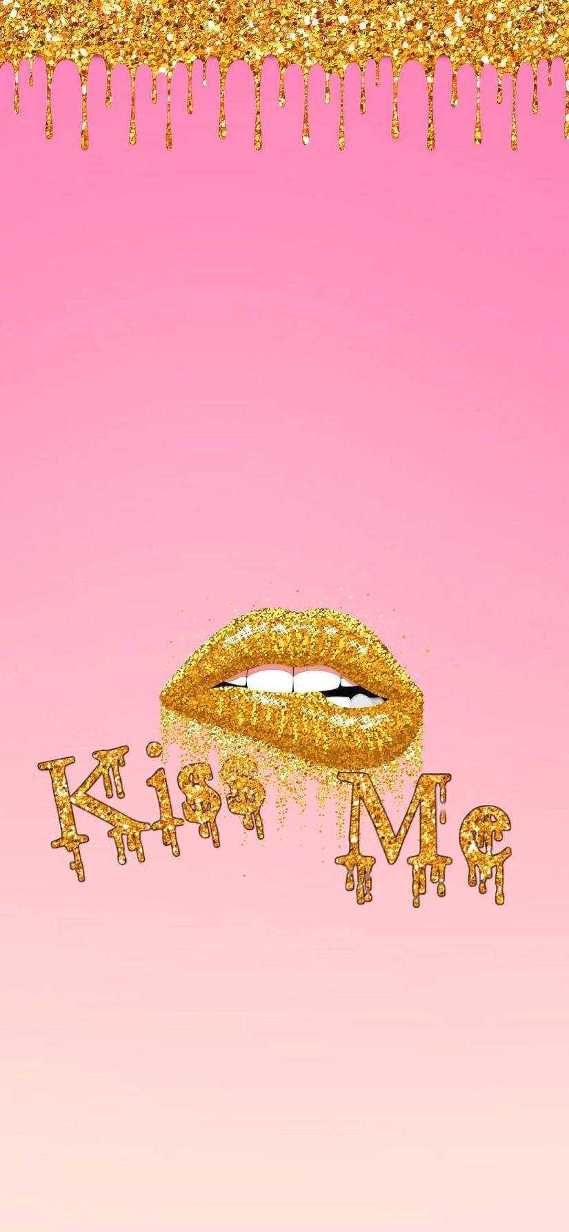 Kiss Me Simu Ya Kike Ya Kupendeza Picha ya Ukuta