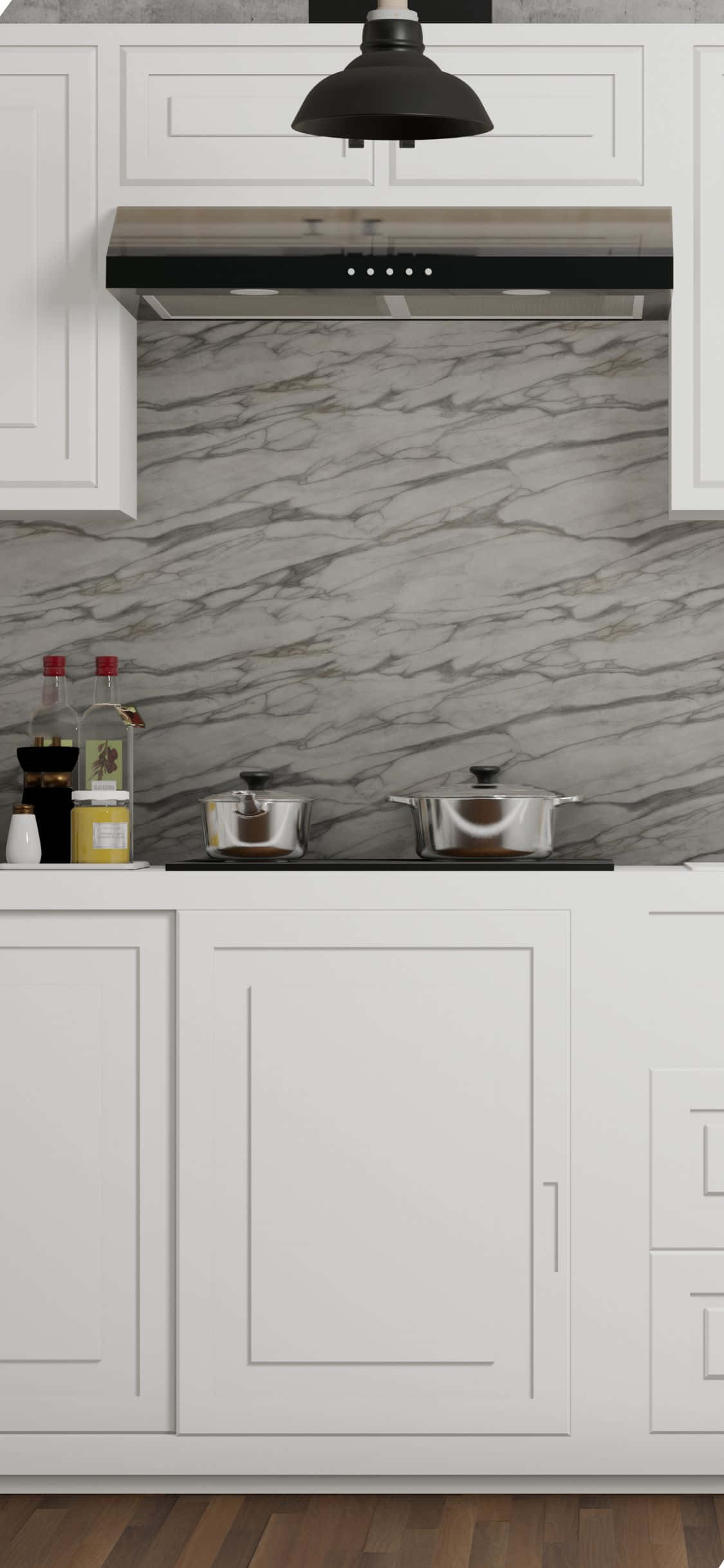 Kitchen ya iPhone X na Ukuta wa Marumaru Picha ya Ukuta
