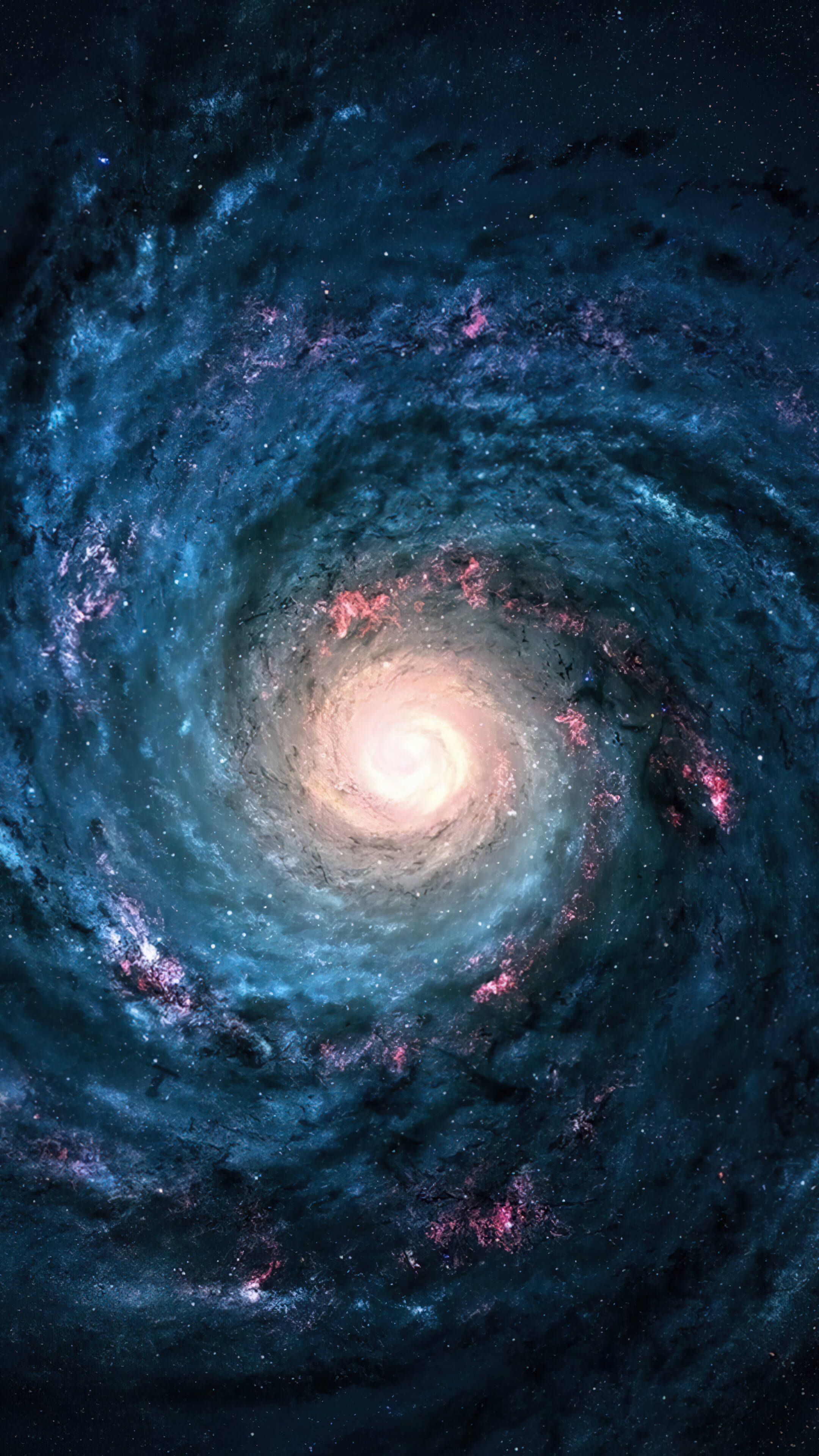 Kituo cha Galaxy Angani 4K Simu Picha ya Ukuta