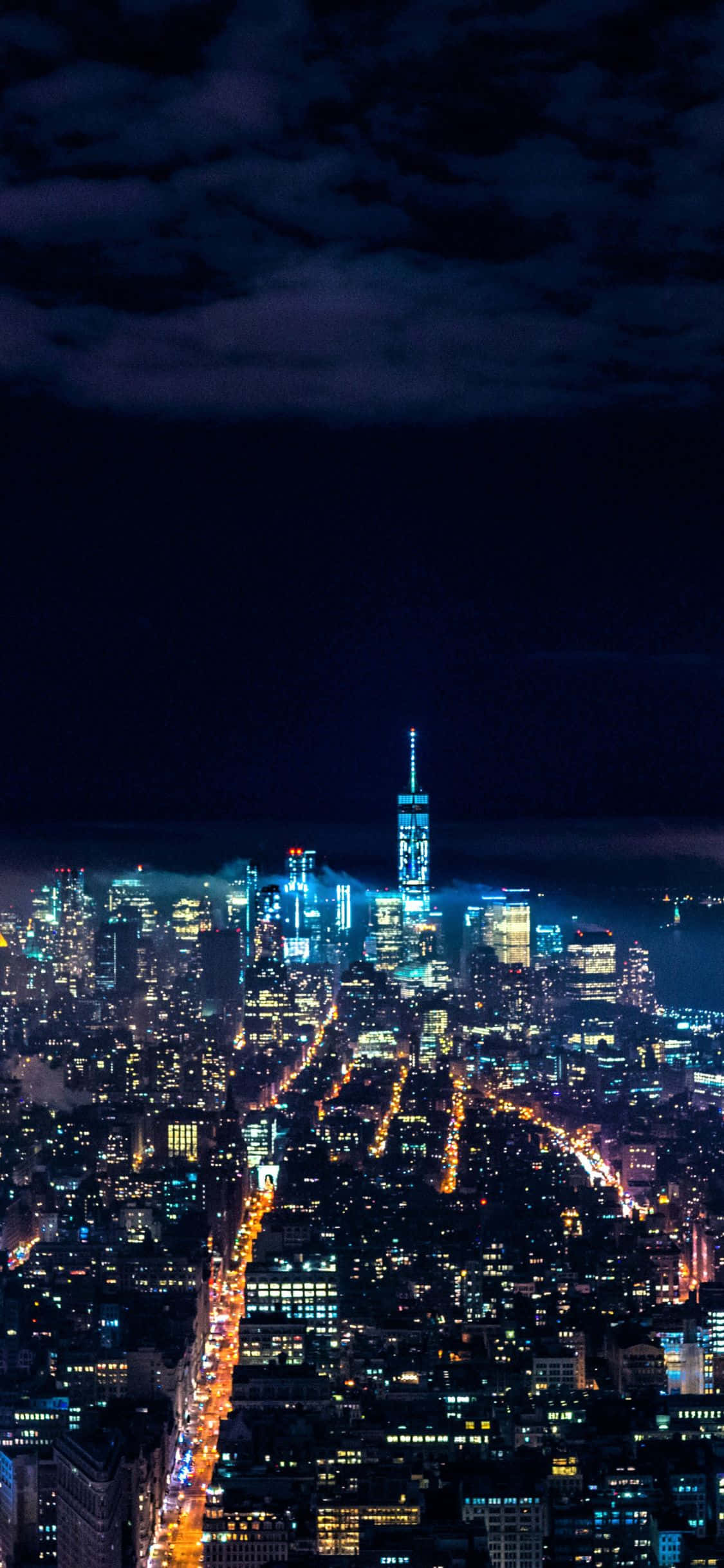 Kivinjari mandhari ya kusisimua ya New York City kutoka iPhone X. Picha ya Ukuta