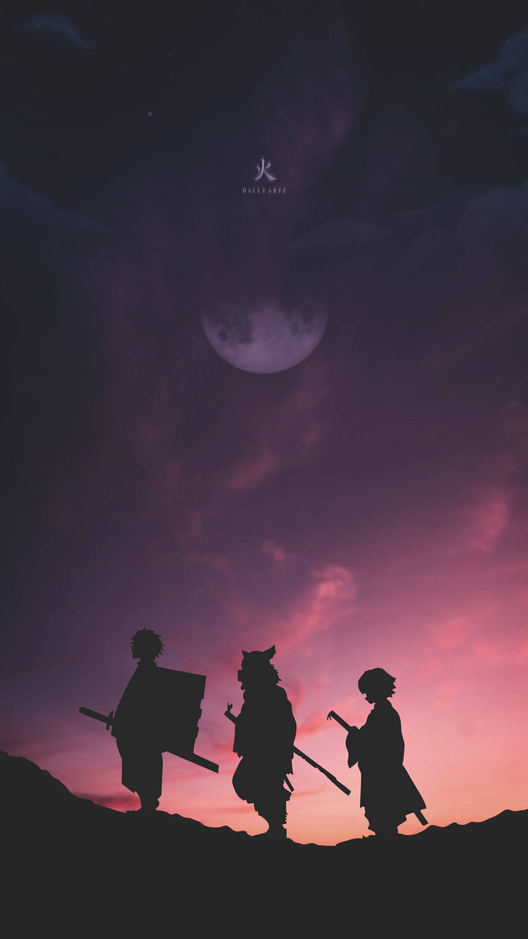 Kivuli cha Kijana wa Demon Slayer Picha ya Ukuta