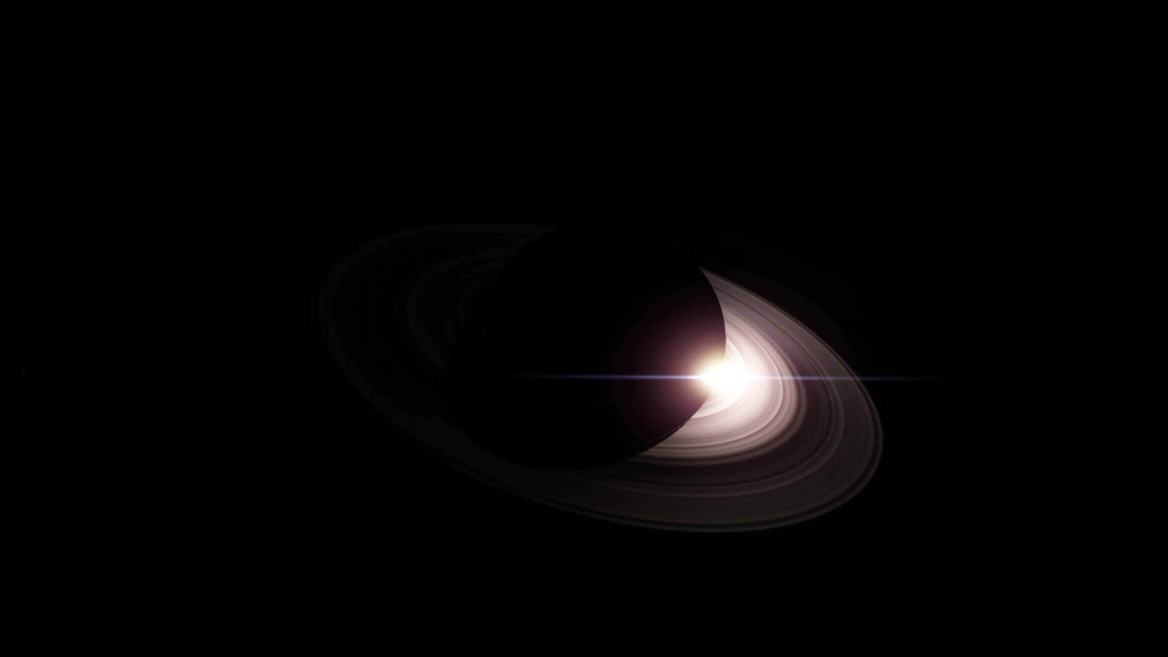 Kivuli cha Saturn 4K Picha ya Ukuta