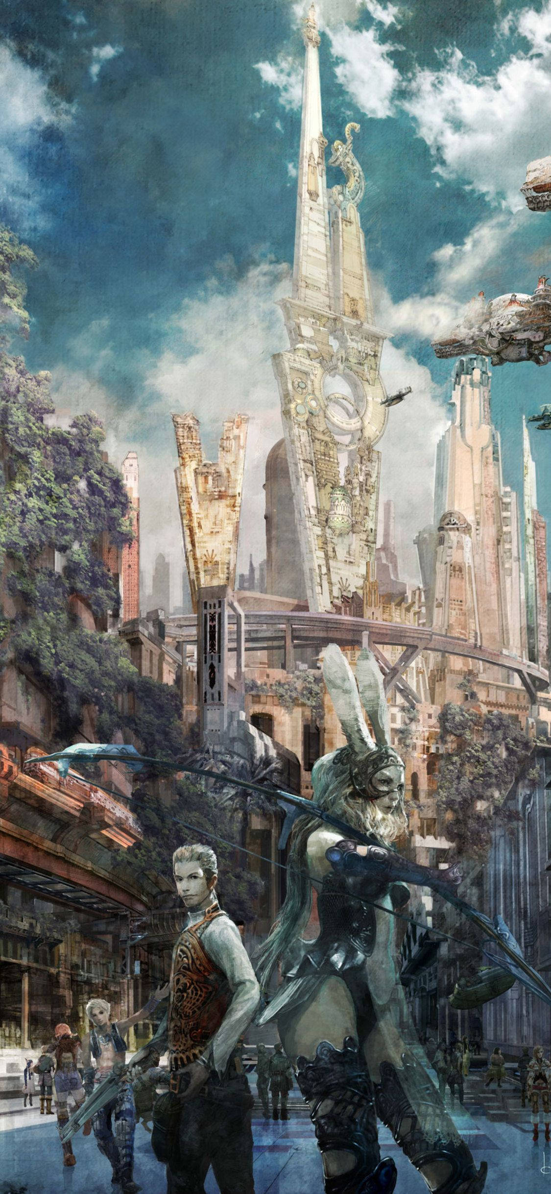 Kivutie dunia ya Final Fantasy na graphics interactive za ajabu. Picha ya Ukuta