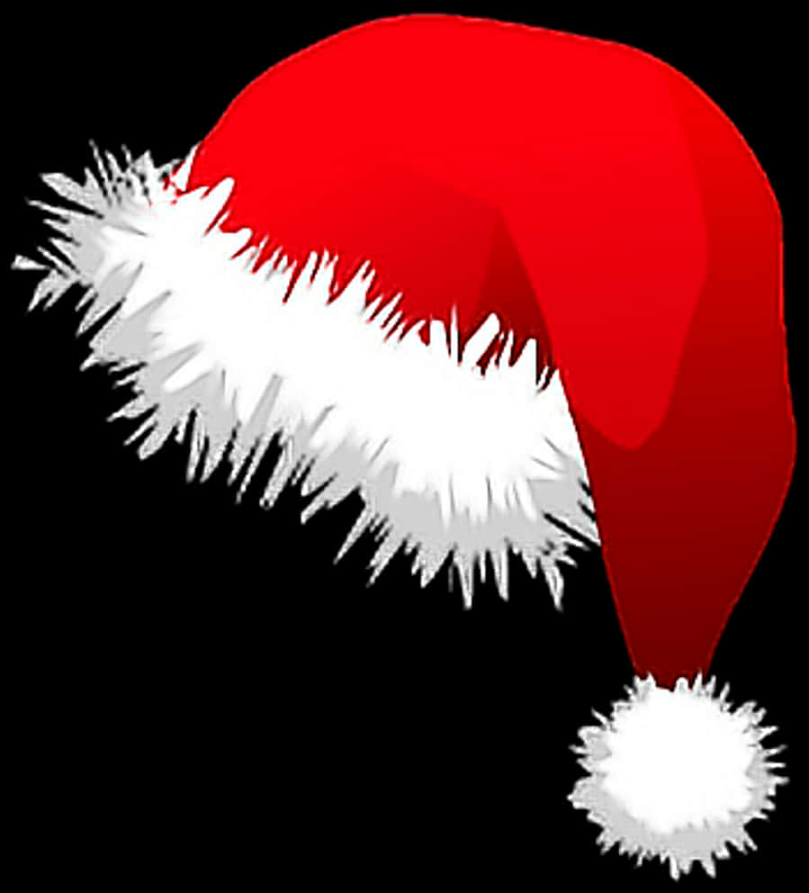 Kofia Nyekundu ya Santa Mwonekano wa Transparent.PNG Picha ya Ukuta