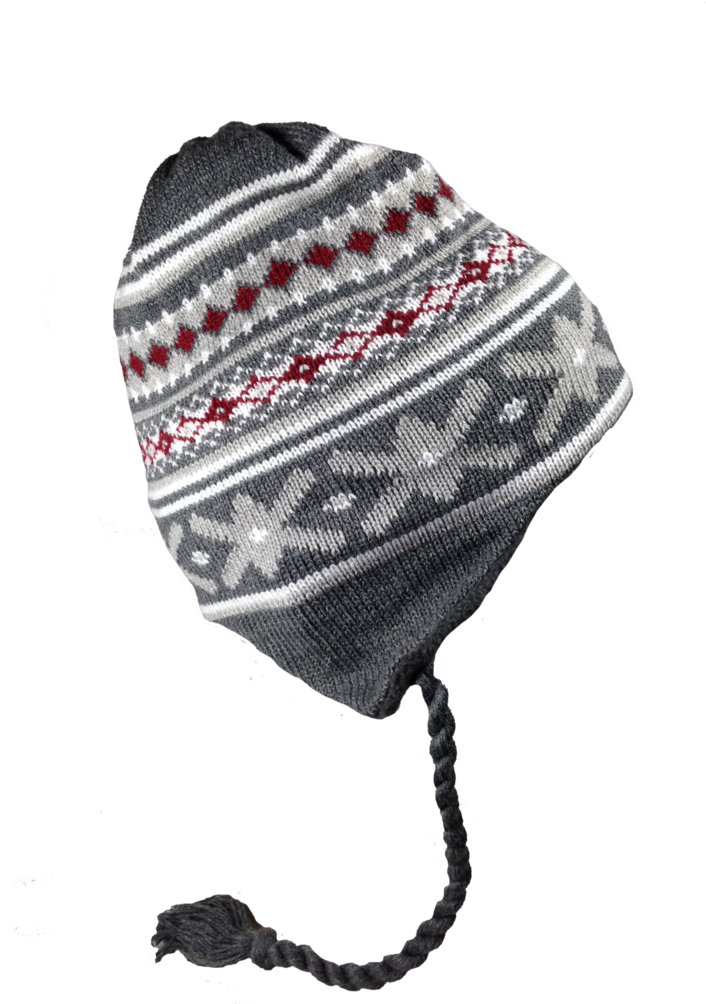 Kofia ya Knit ya Baridi na Vipuli vya Mwiko Picha ya Ukuta