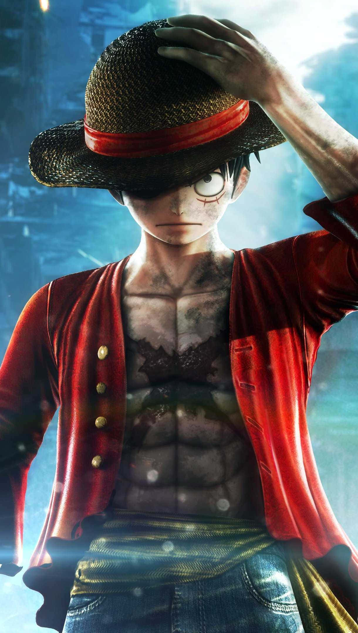 Kofia ya Luffy One Piece kwa Simu Picha ya Ukuta