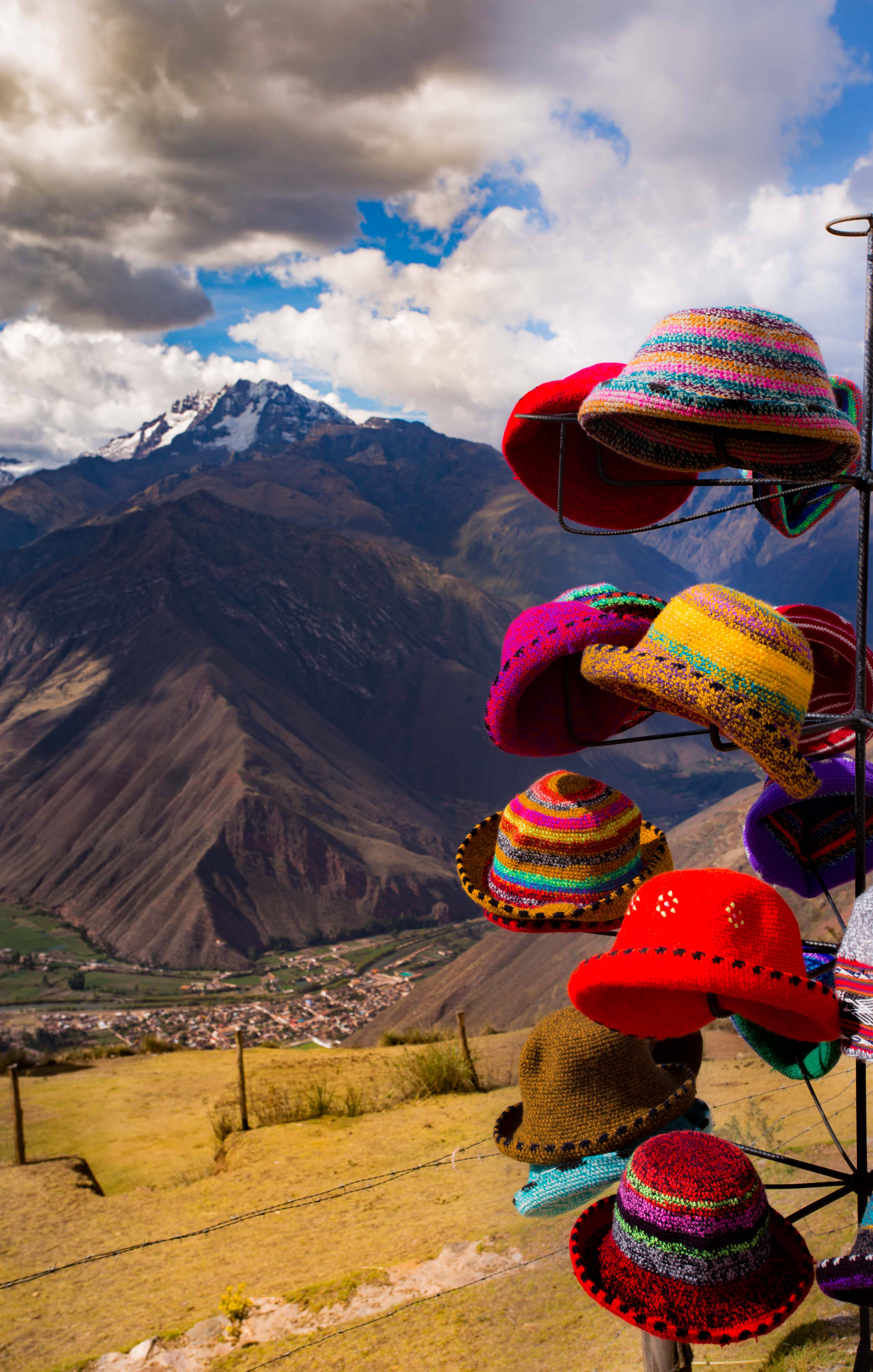 Kofia za Kumbukumbu za Sacred Valley Cusco Peru Picha ya Ukuta