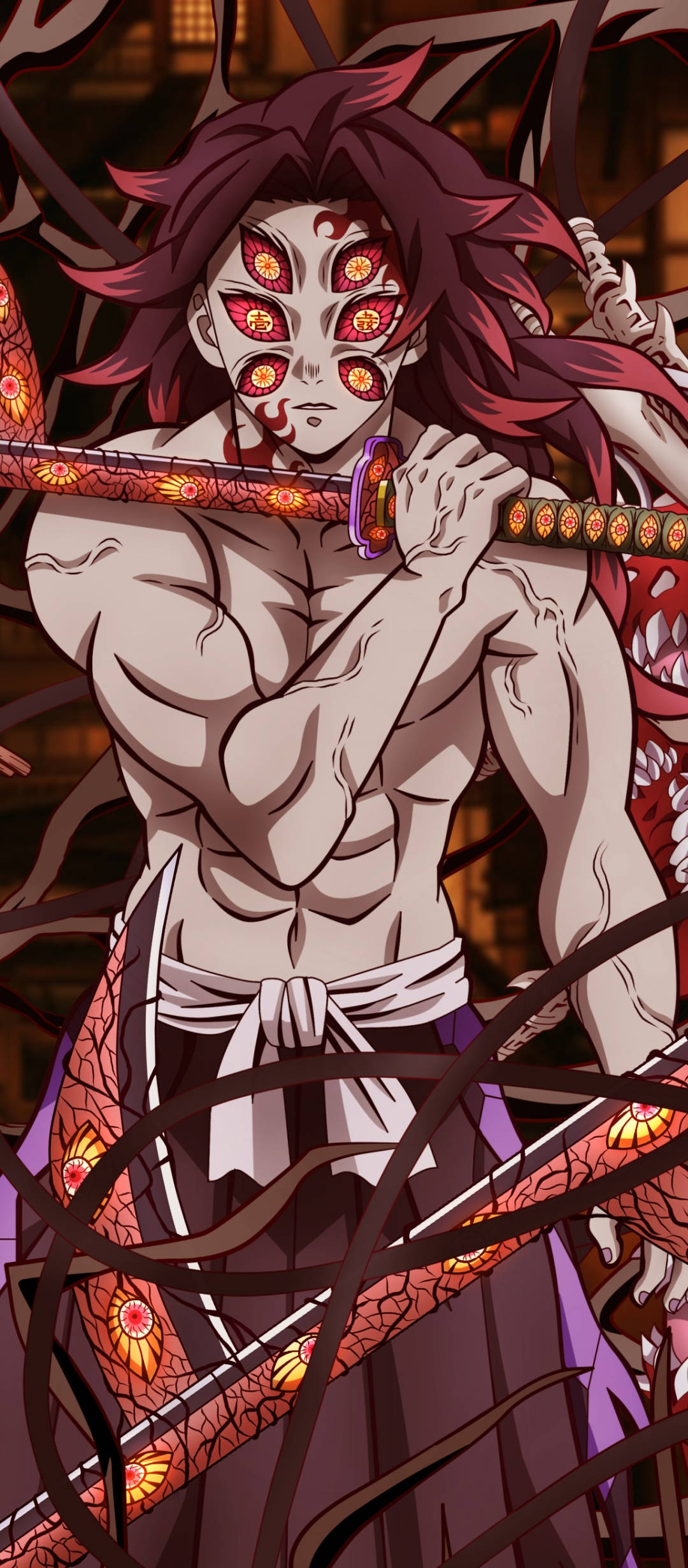 "Kokushibo From Demon Slayer Takes his Final Stand" Picha ya Ukuta