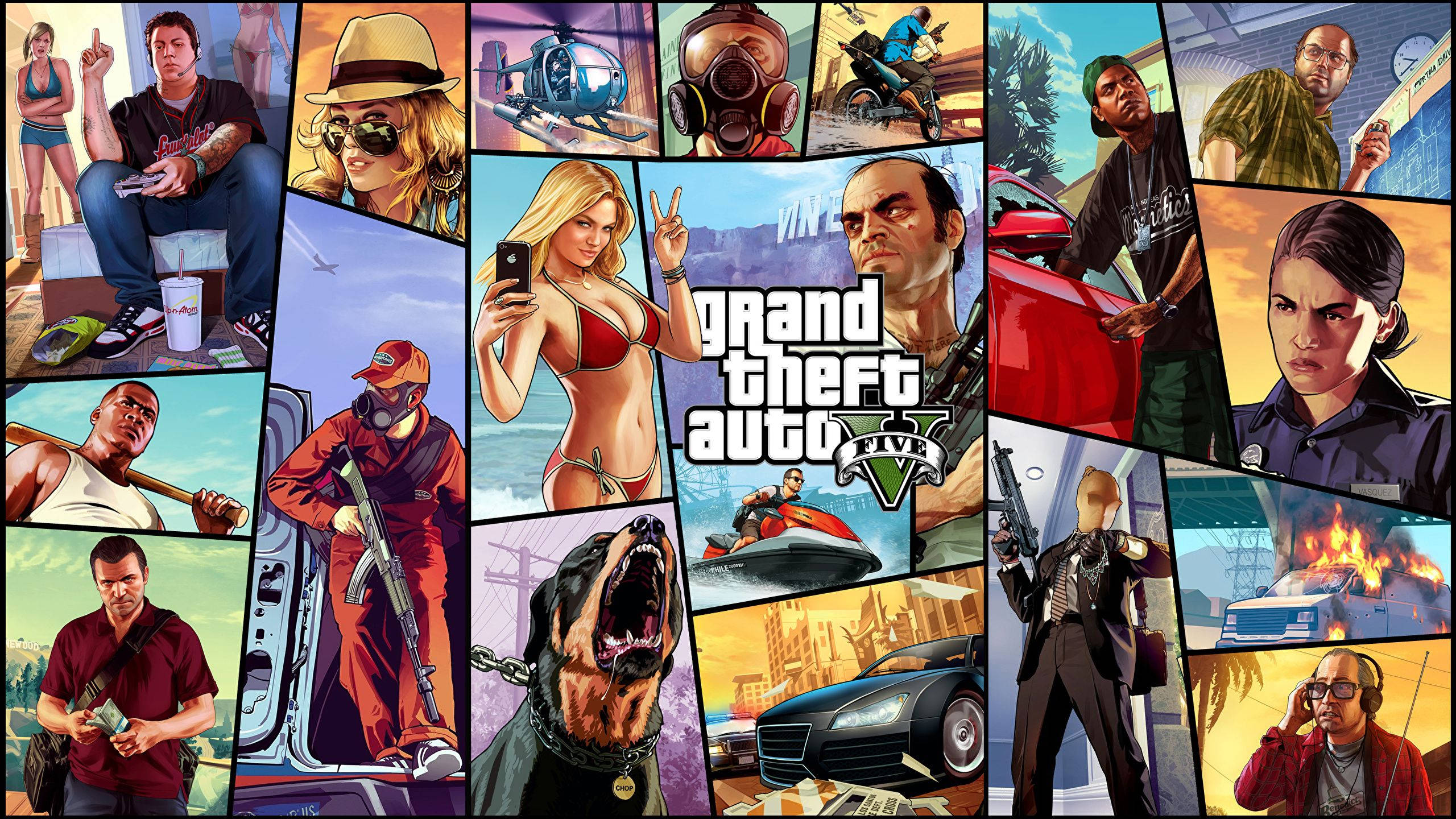 Kola ya Vigae vya GTA 5 2560x1440 Picha ya Ukuta