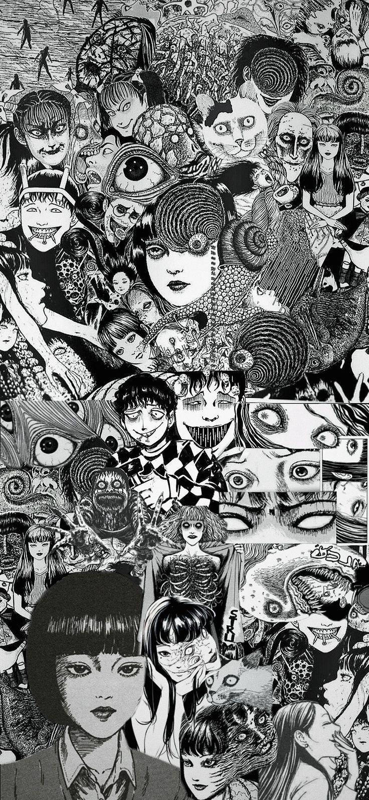 Kolagi ya Manga Baridi ya Junji Ito Picha ya Ukuta