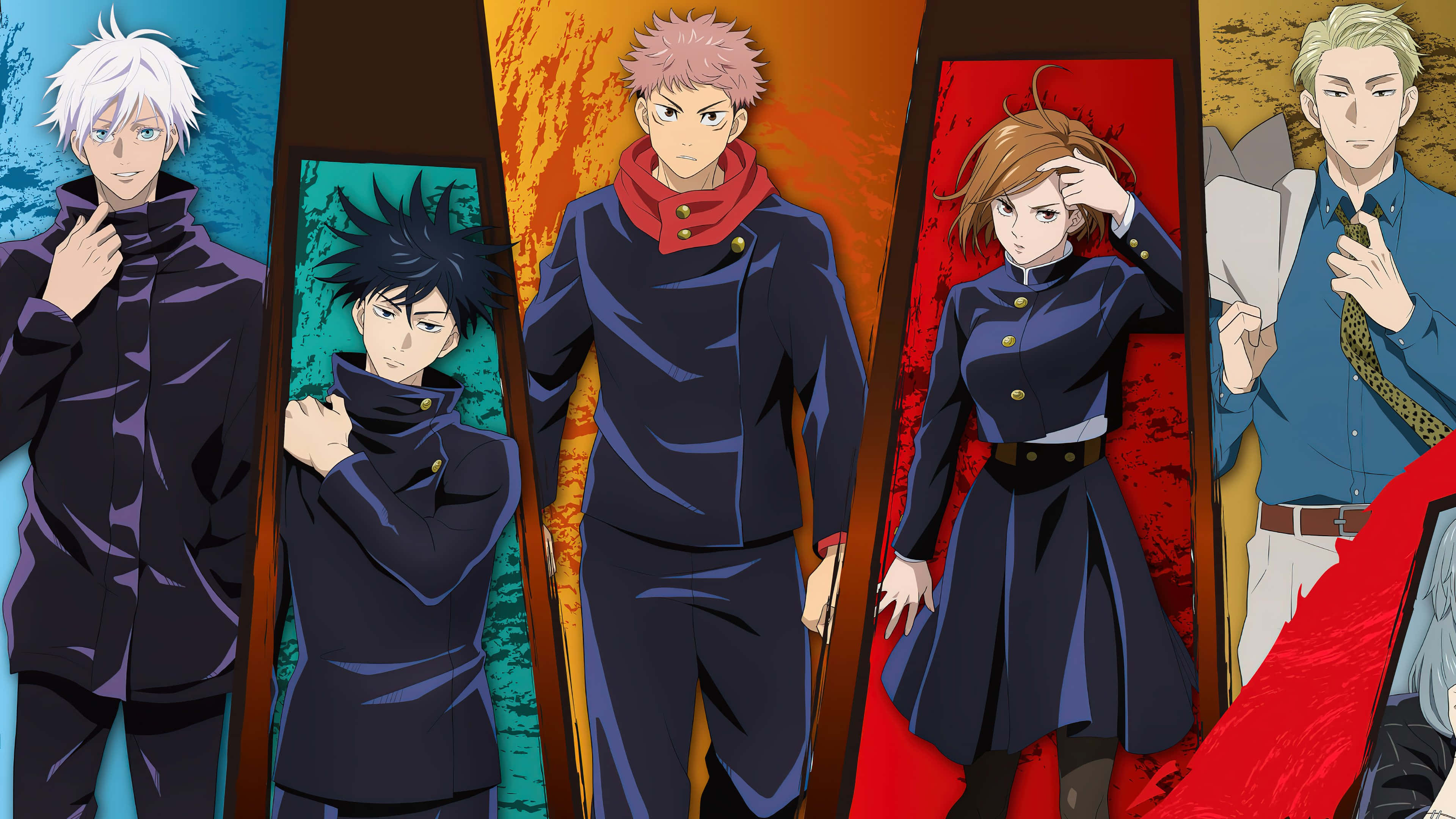 Kolagi ya sinema ya wahusika wako wote wa Anime wanaopenda Picha ya Ukuta