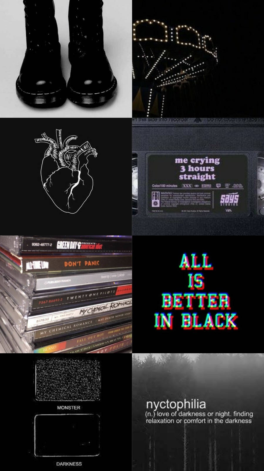 Kolaji ya Emo Aesthetic Picha ya Ukuta