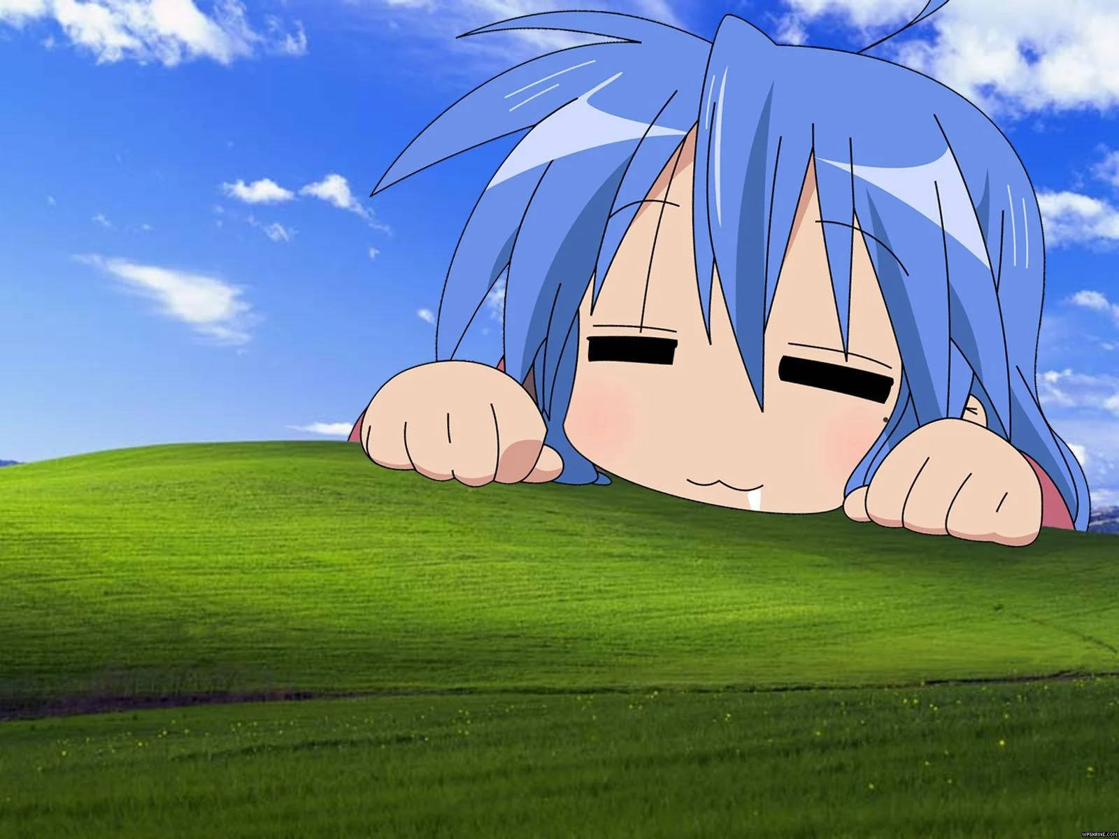Konata Izumi ya Anime ya Kuchekesha Picha ya Ukuta